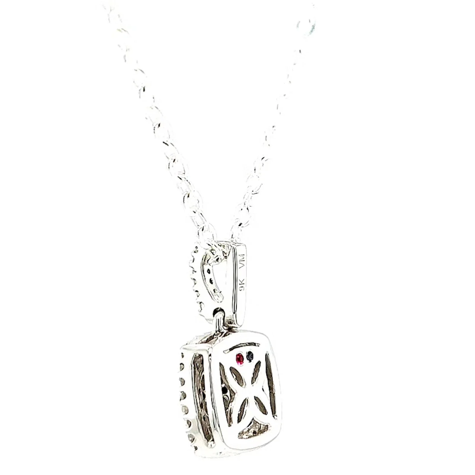 London 9ct White Gold Round Brilliant Cut with 1/4 CARAT tw of Diamond Pendant - Image 27