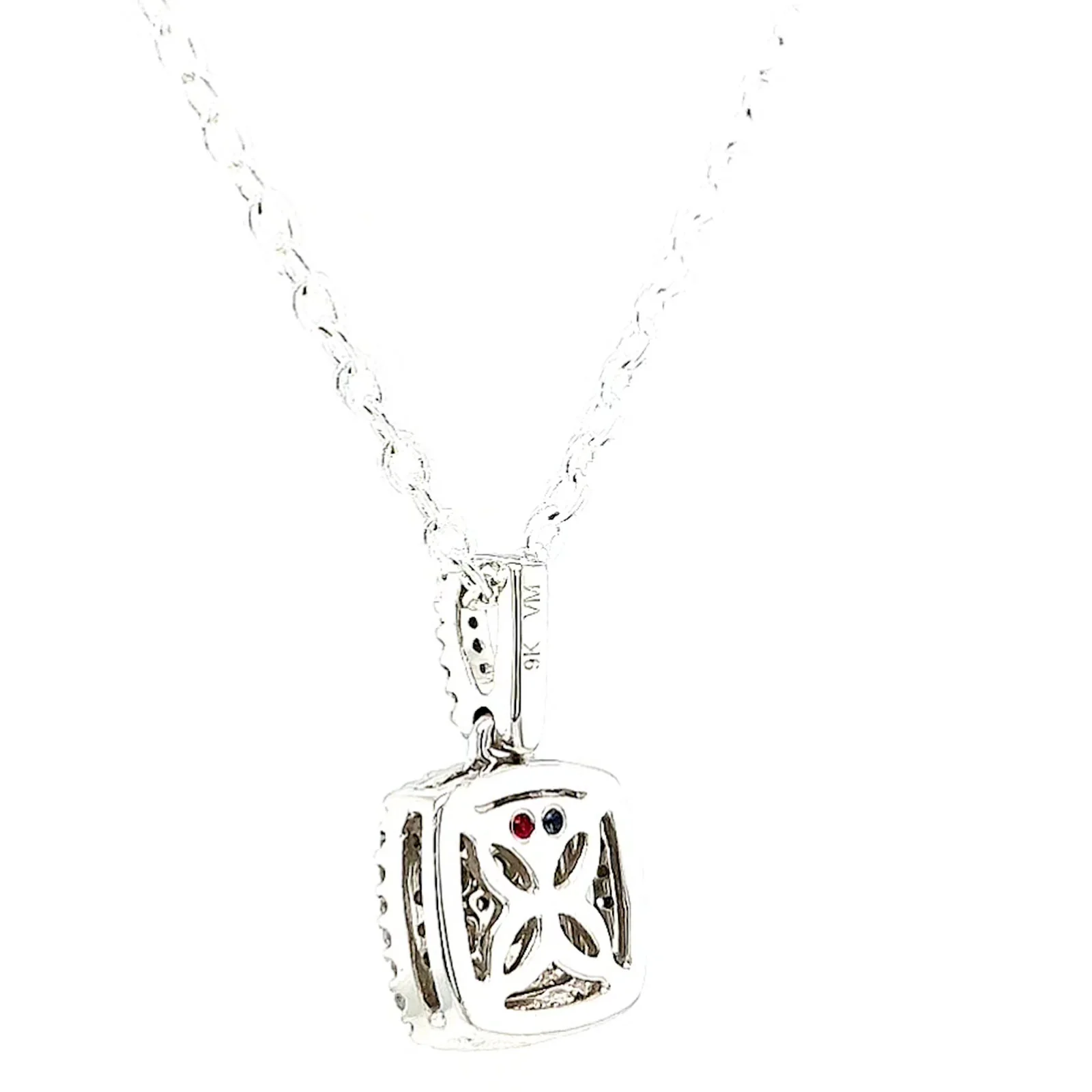 London 9ct White Gold Round Brilliant Cut with 1/4 CARAT tw of Diamond Pendant - Image 30