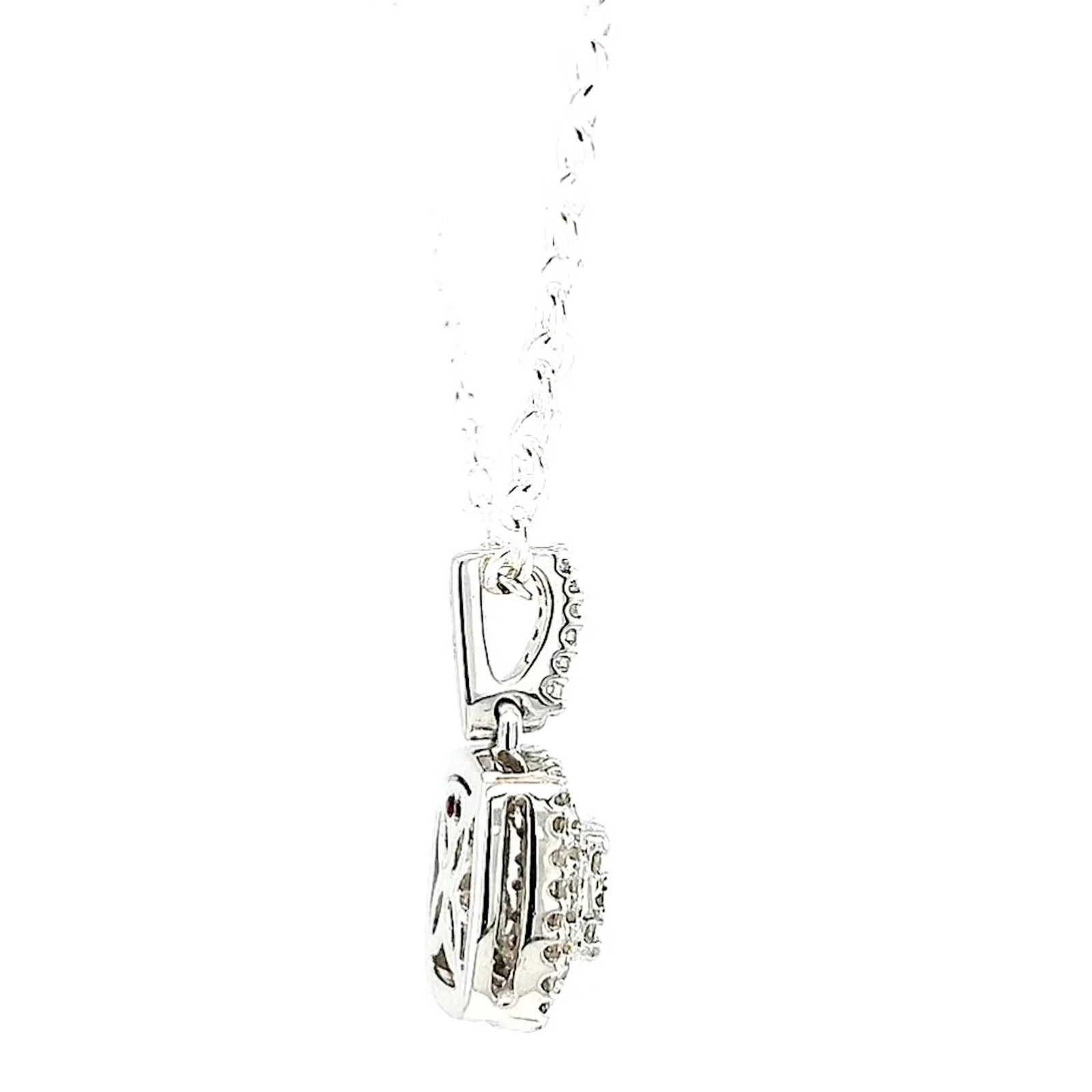 London 9ct White Gold Round Brilliant Cut with 1/4 CARAT tw of Diamond Pendant - Image 54