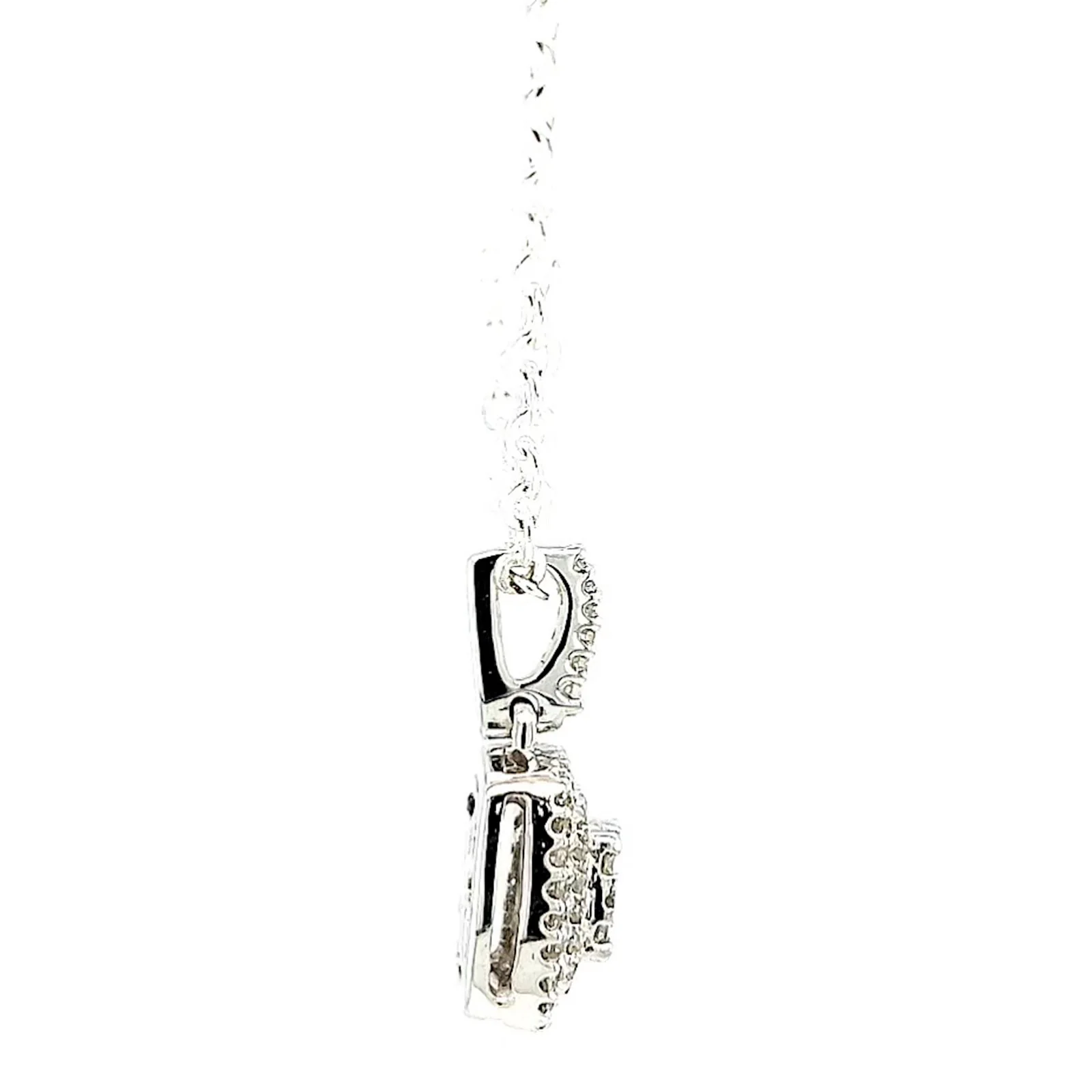 London 9ct White Gold Round Brilliant Cut with 1/4 CARAT tw of Diamond Pendant - Image 56