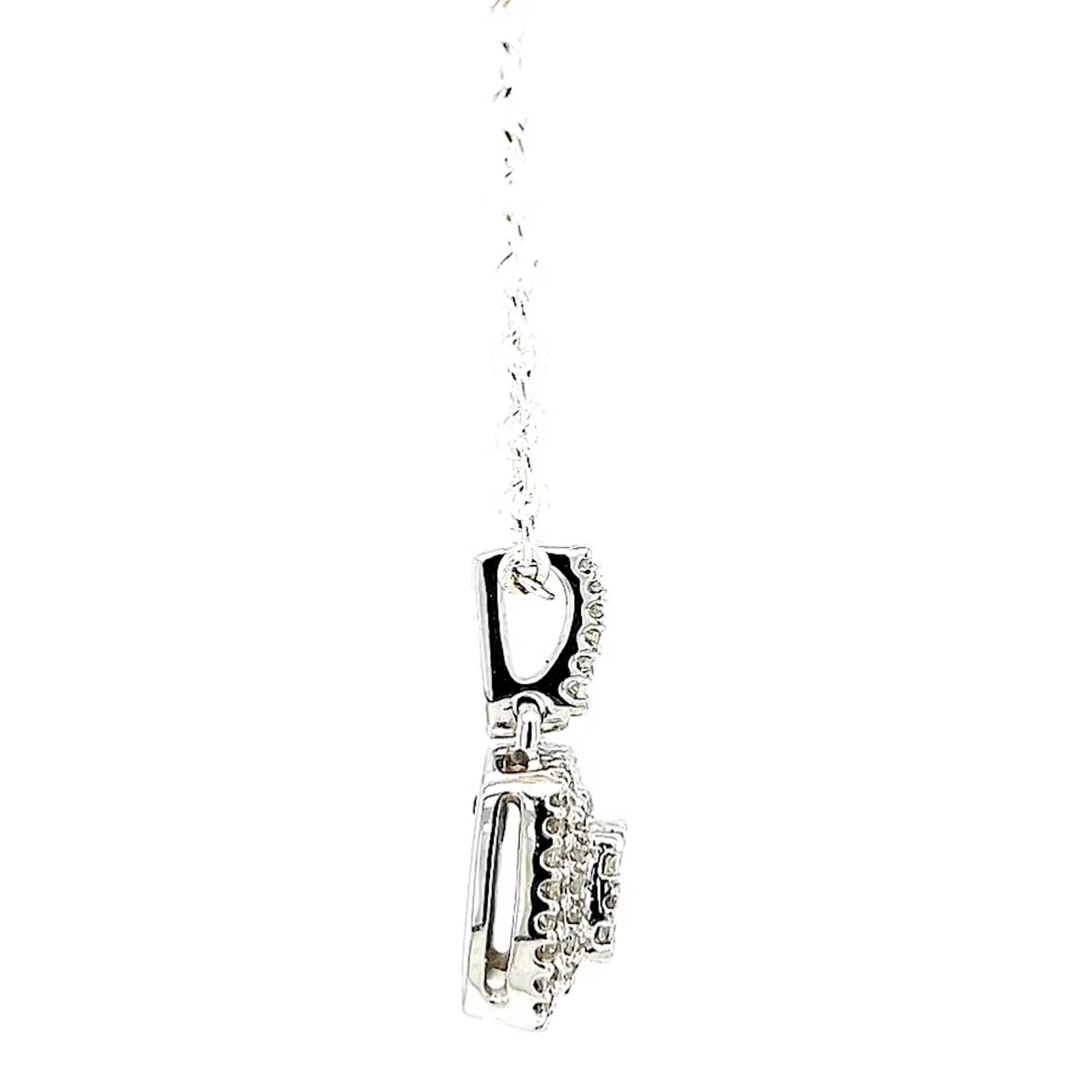London 9ct White Gold Round Brilliant Cut with 1/4 CARAT tw of Diamond Pendant - Image 57