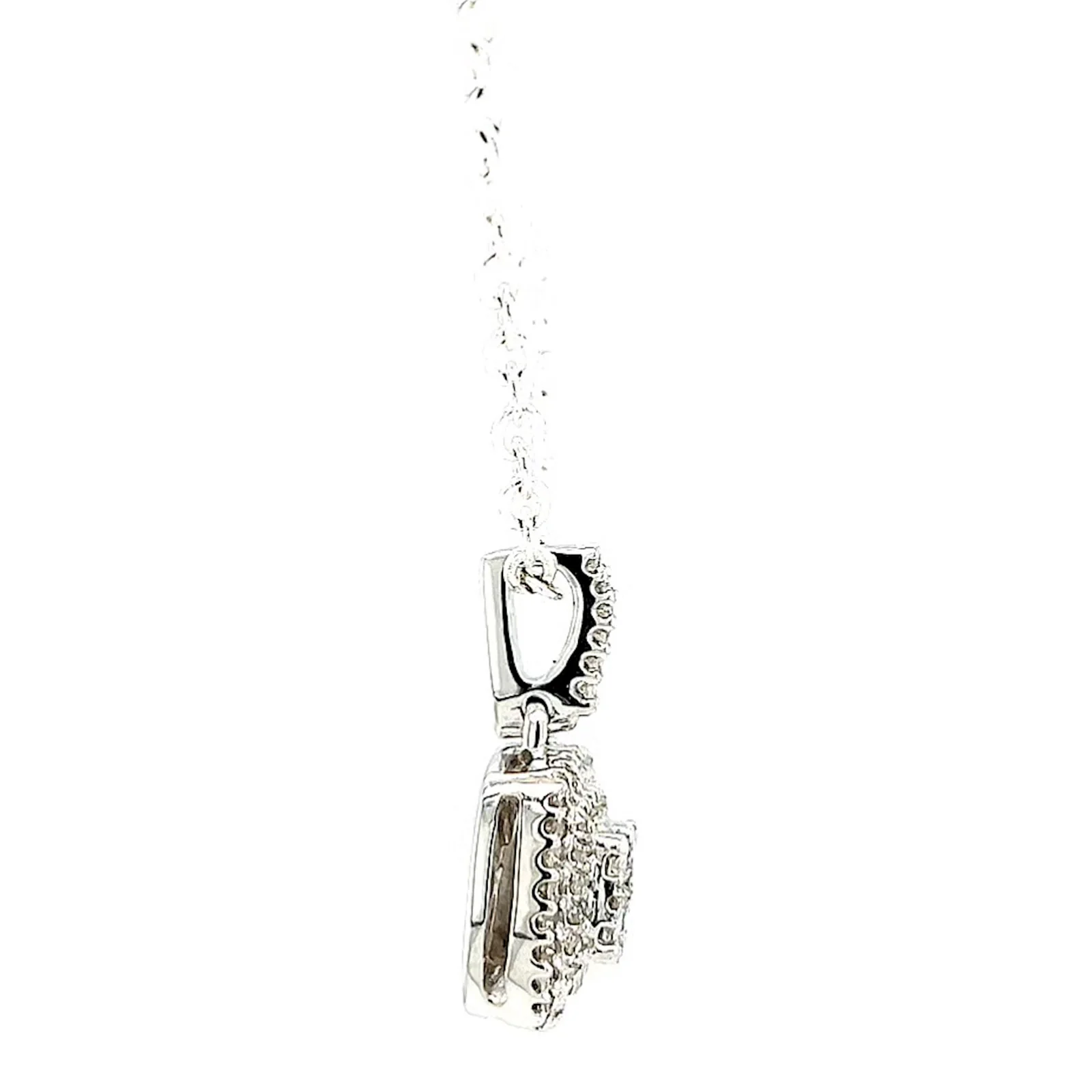 London 9ct White Gold Round Brilliant Cut with 1/4 CARAT tw of Diamond Pendant - Image 58
