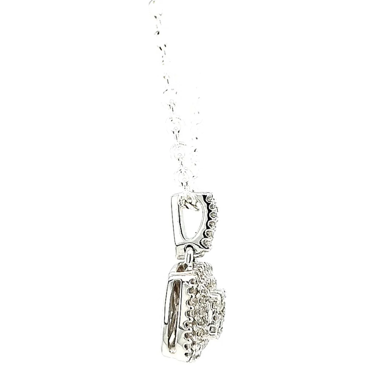 London 9ct White Gold Round Brilliant Cut with 1/4 CARAT tw of Diamond Pendant - Image 59