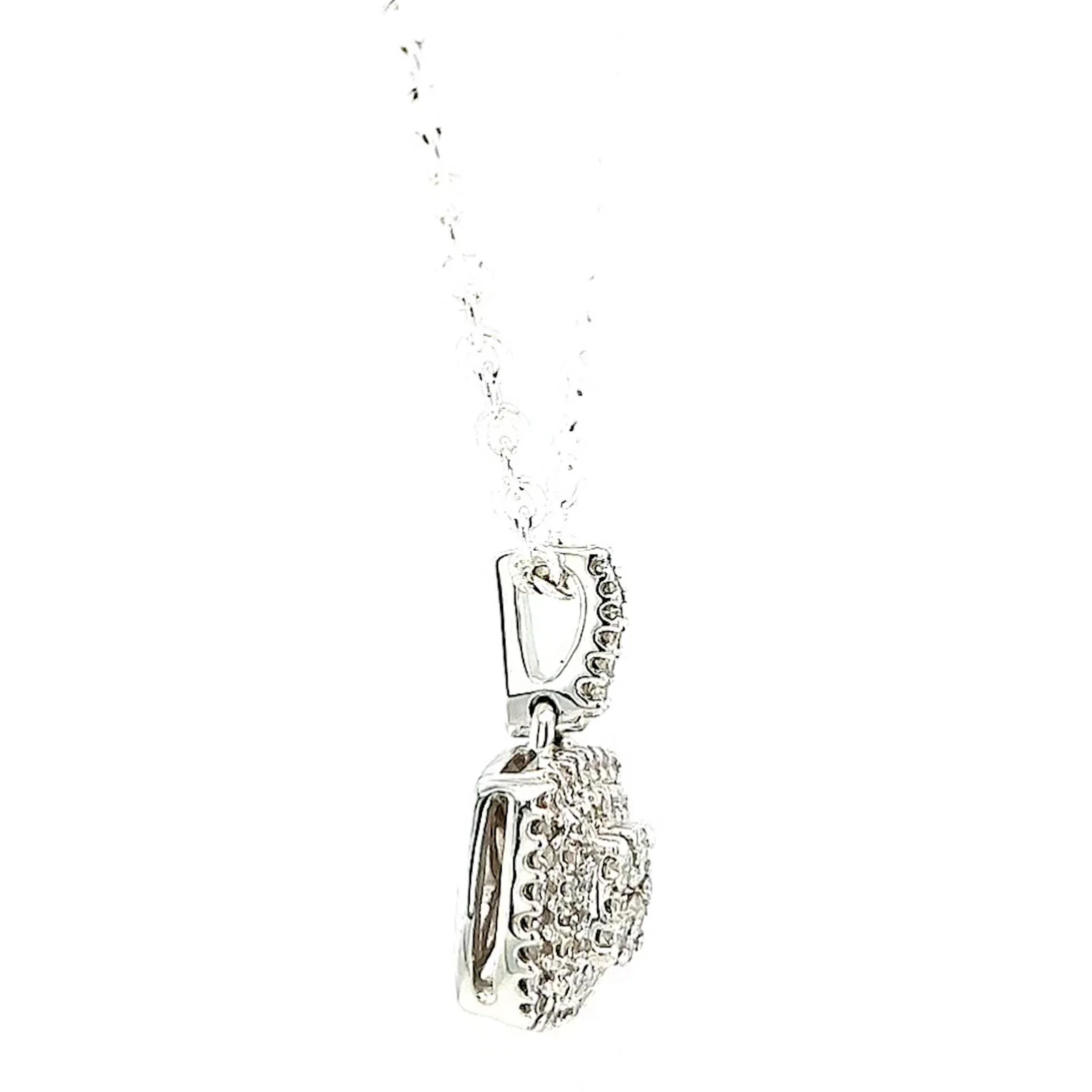 London 9ct White Gold Round Brilliant Cut with 1/4 CARAT tw of Diamond Pendant - Image 60
