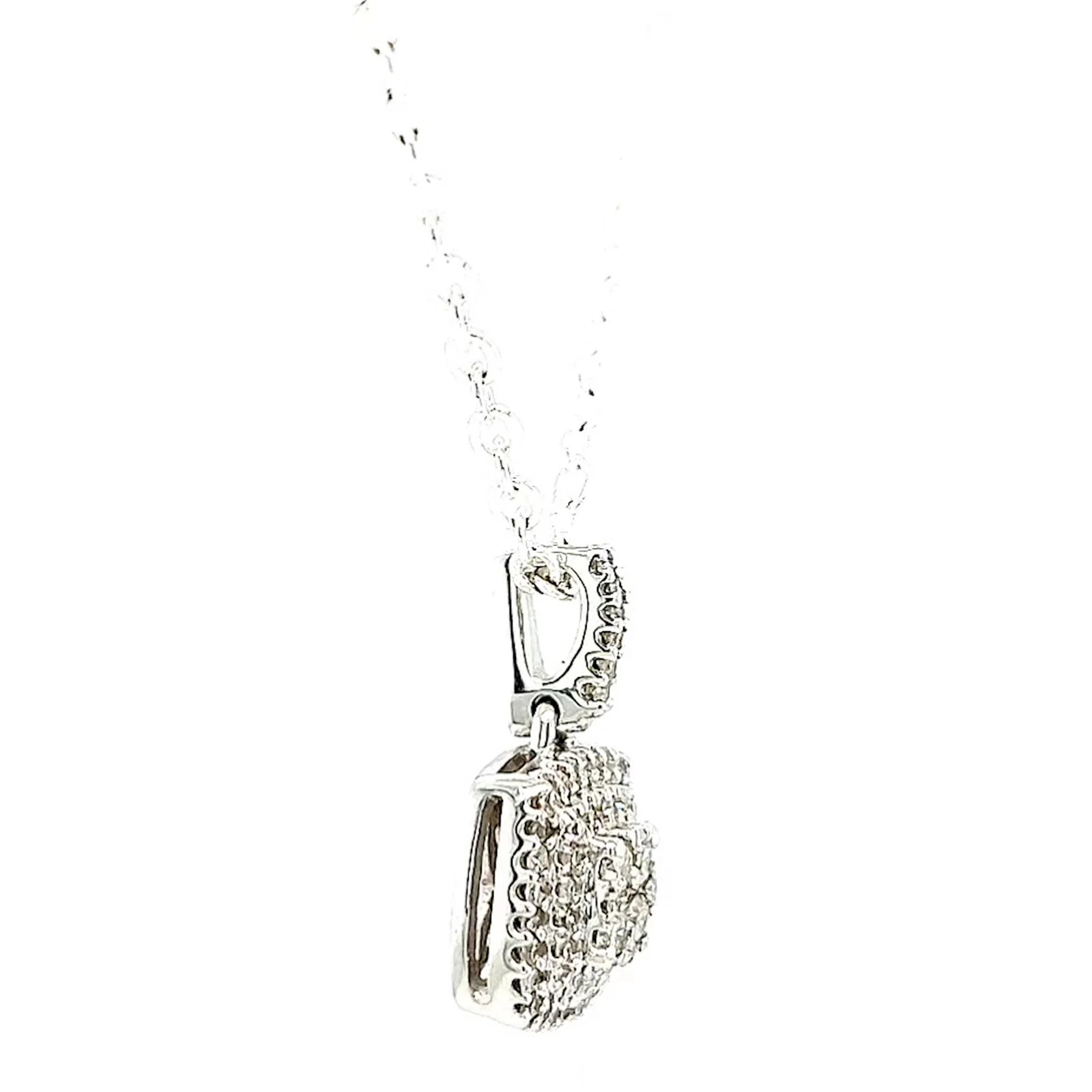 London 9ct White Gold Round Brilliant Cut with 1/4 CARAT tw of Diamond Pendant - Image 61