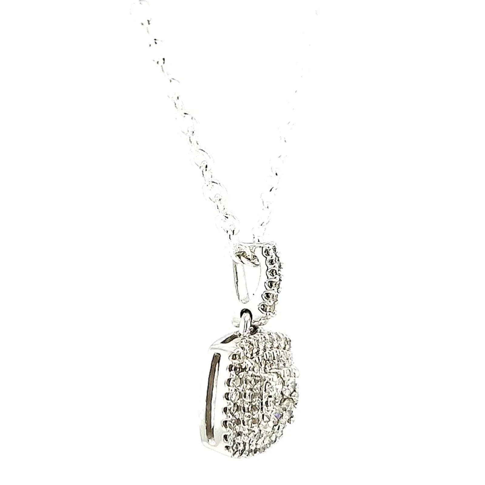 London 9ct White Gold Round Brilliant Cut with 1/4 CARAT tw of Diamond Pendant - Image 63