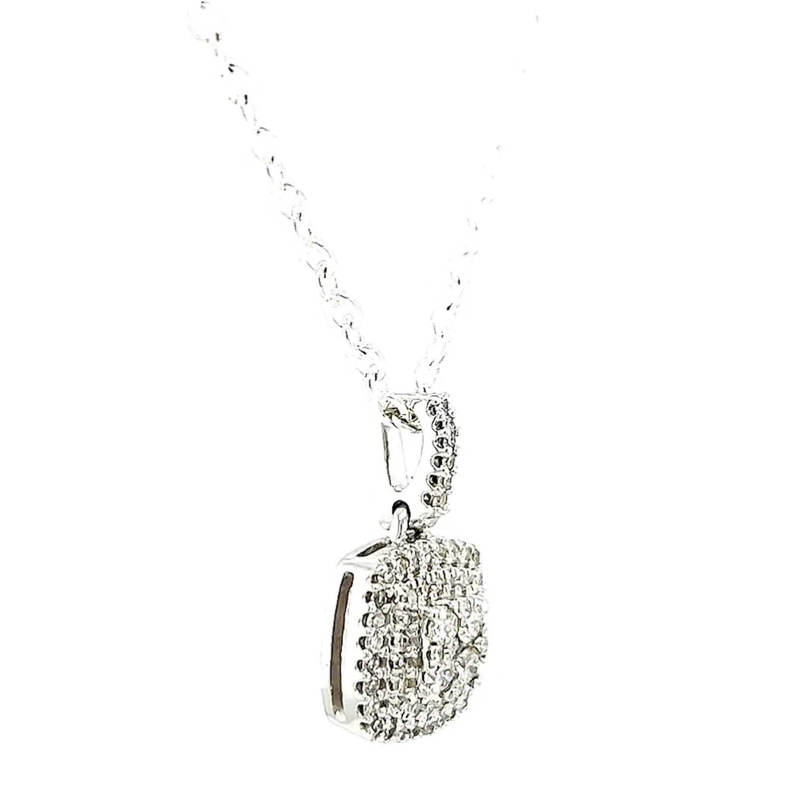 London 9ct White Gold Round Brilliant Cut with 1/4 CARAT tw of Diamond Pendant - Image 64