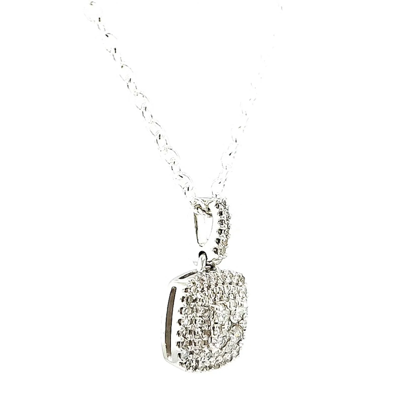 London 9ct White Gold Round Brilliant Cut with 1/4 CARAT tw of Diamond Pendant - Image 65