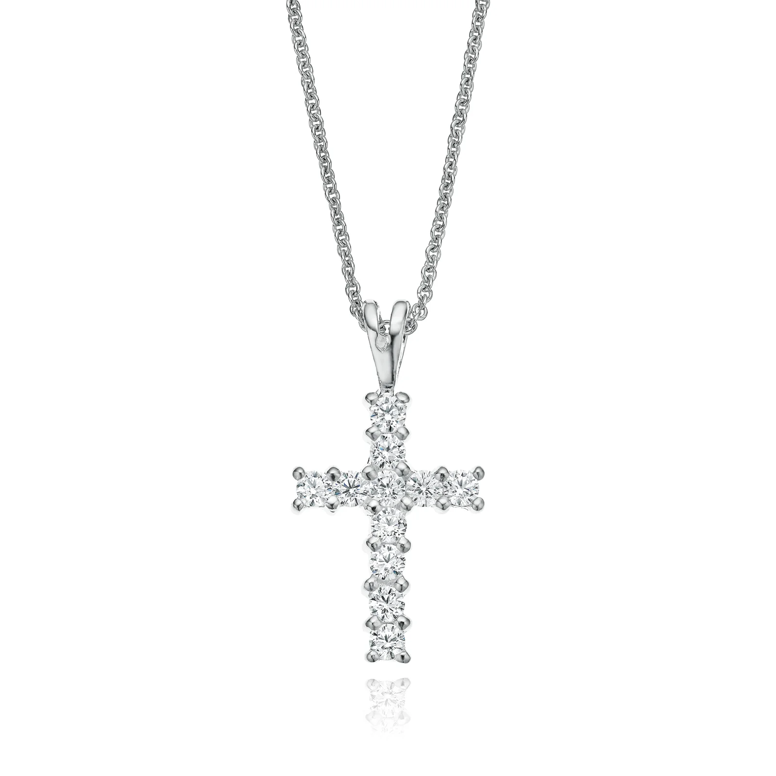 Sterling Silver Cubic Zirconia Cross Pendant