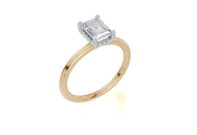 18ct Yellow Gold Emerald Cut 1.05 Carat tw of Diamonds Ring
