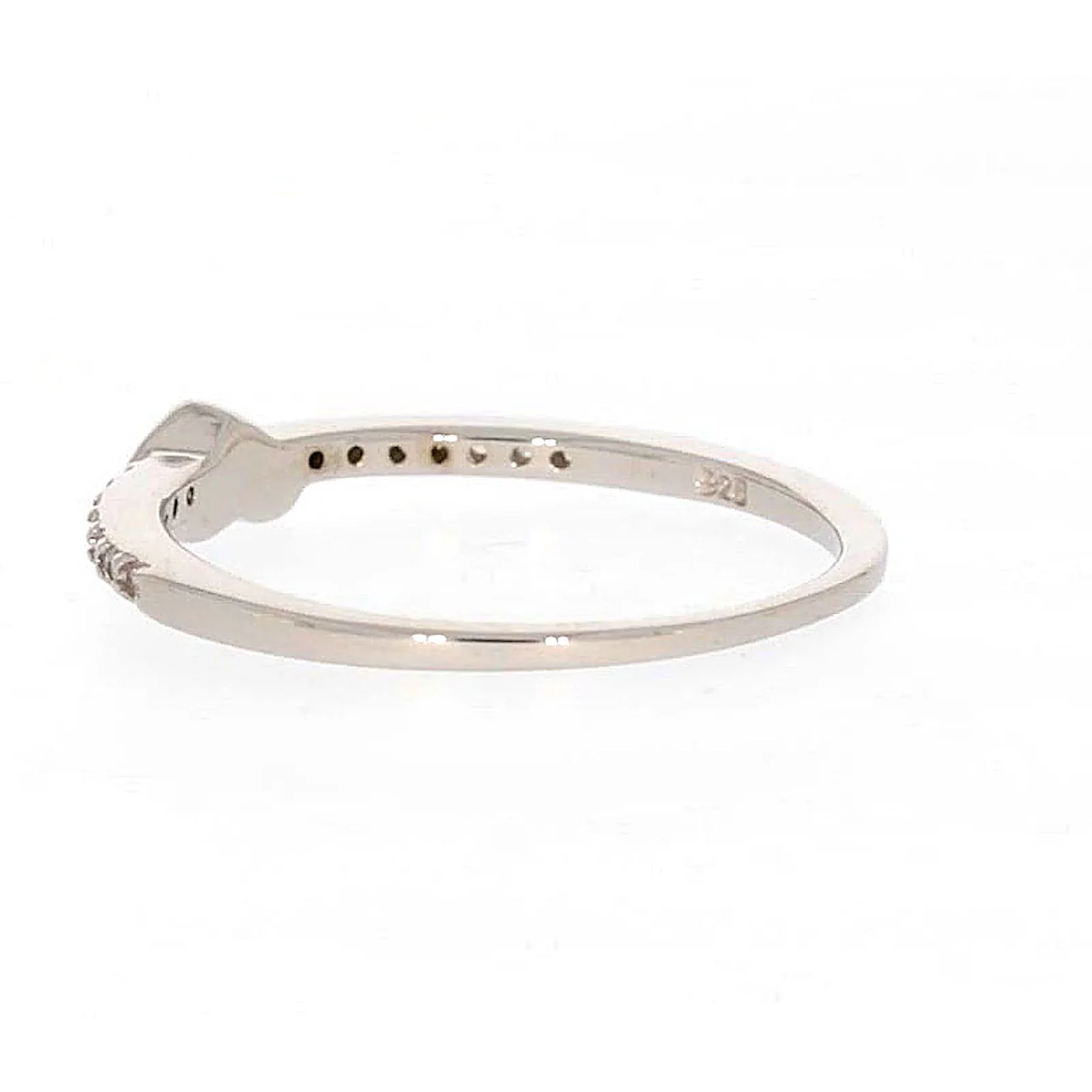 Sterling Silver Cubic Zirconia and Heart Stacker Ring - Image 28