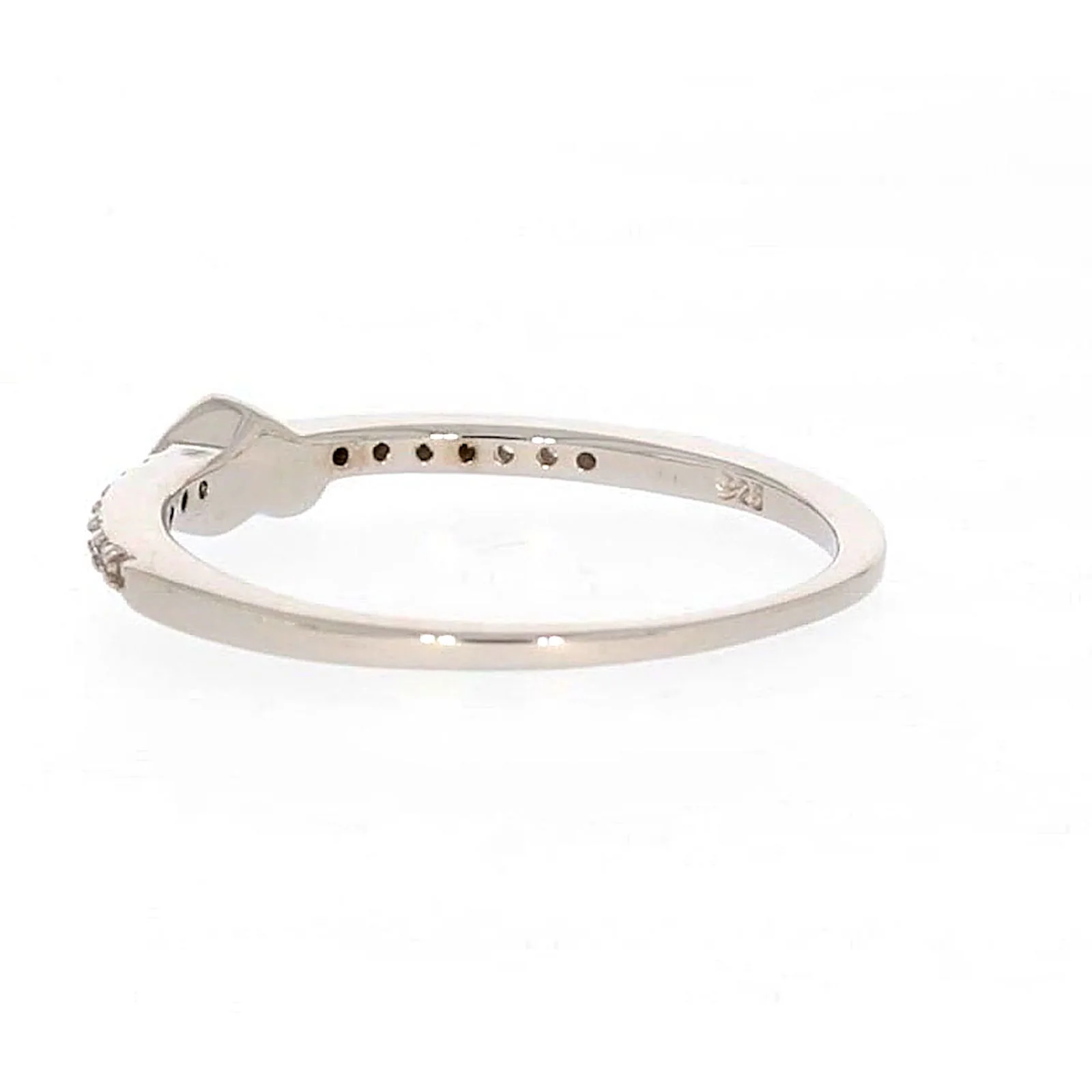 Sterling Silver Cubic Zirconia and Heart Stacker Ring - Image 29