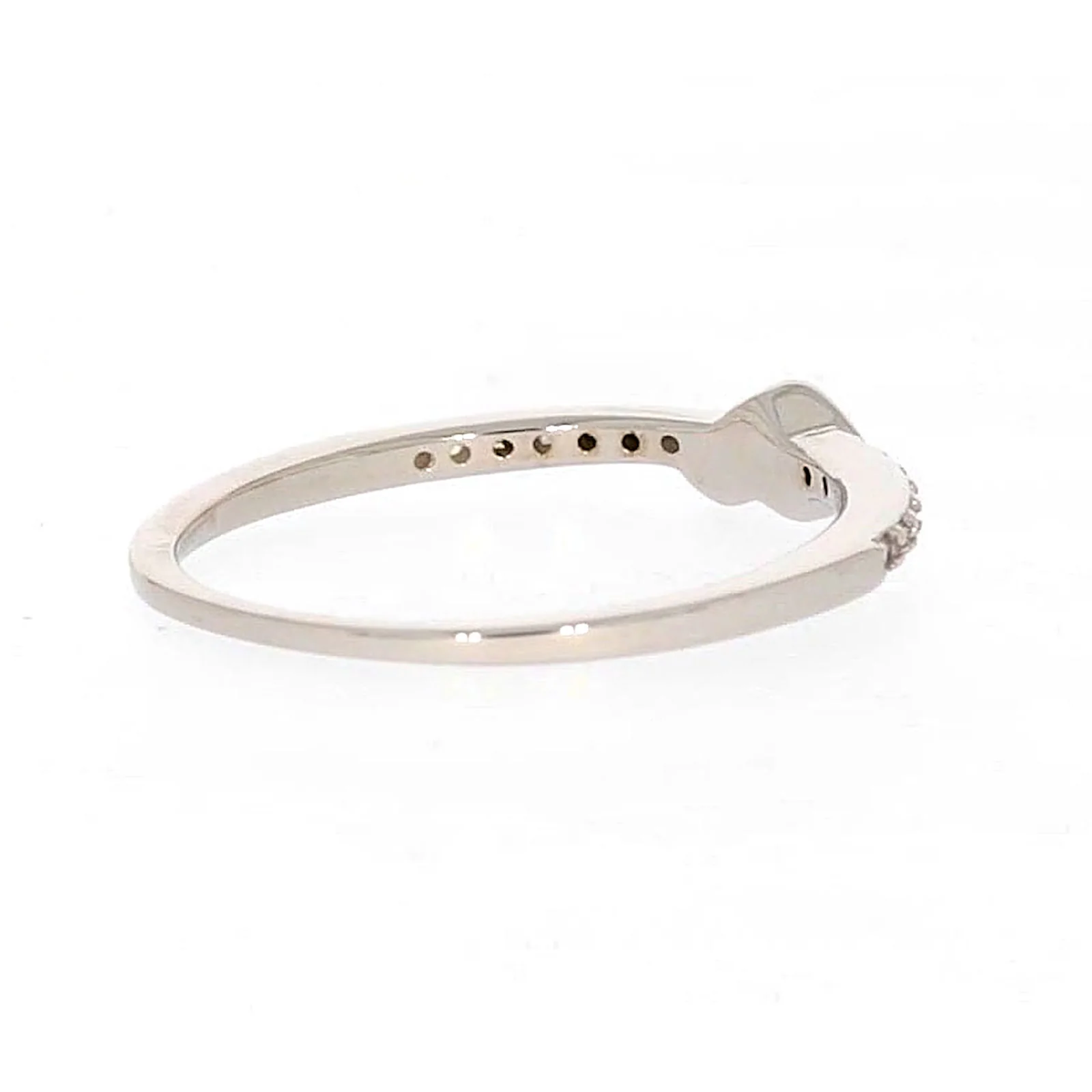 Sterling Silver Cubic Zirconia and Heart Stacker Ring - Image 48