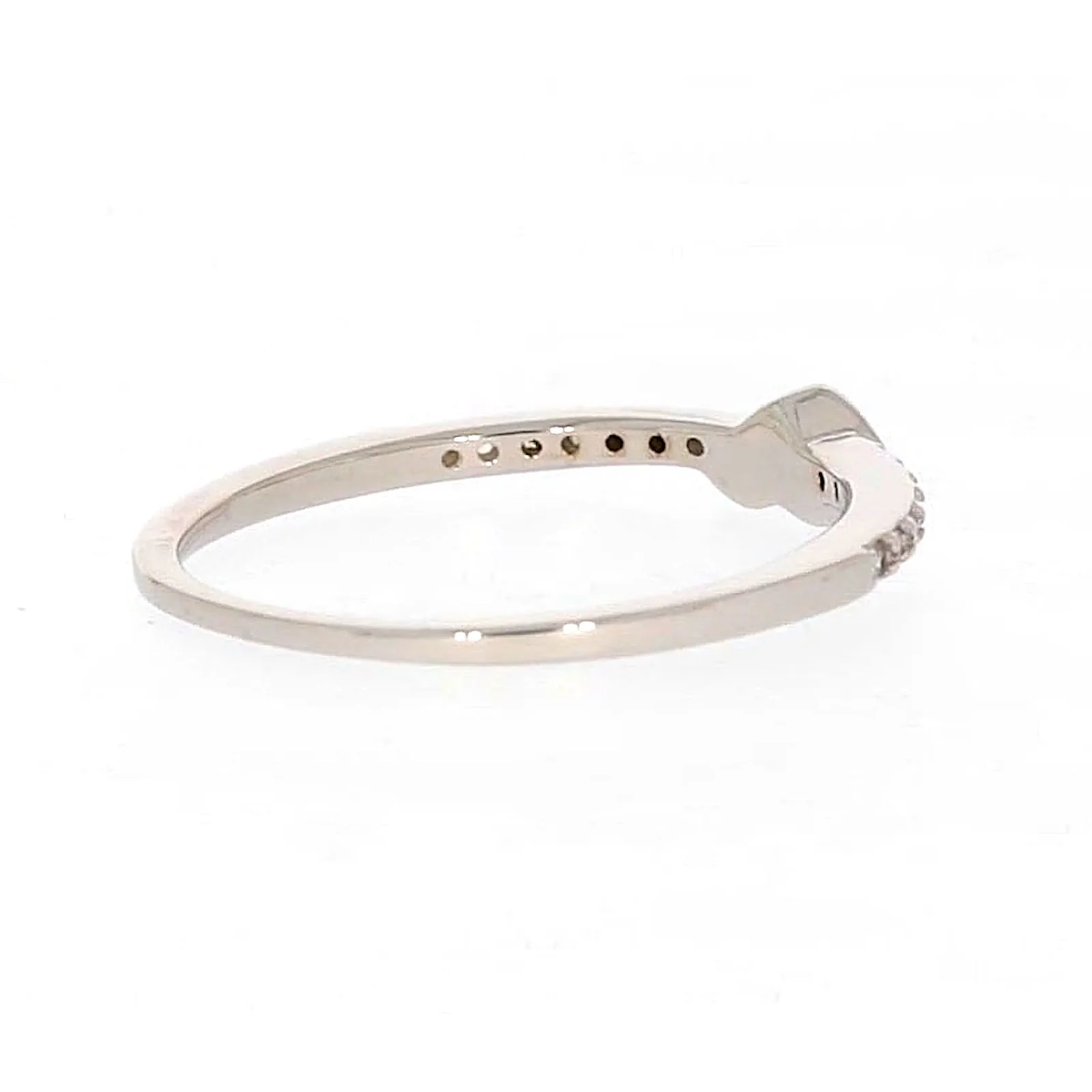 Sterling Silver Cubic Zirconia and Heart Stacker Ring - Image 49
