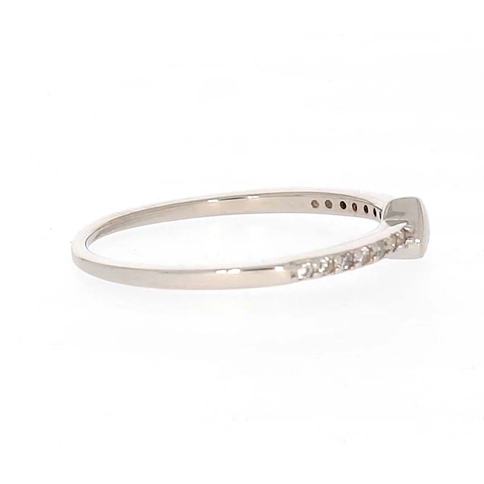Sterling Silver Cubic Zirconia and Heart Stacker Ring - Image 58