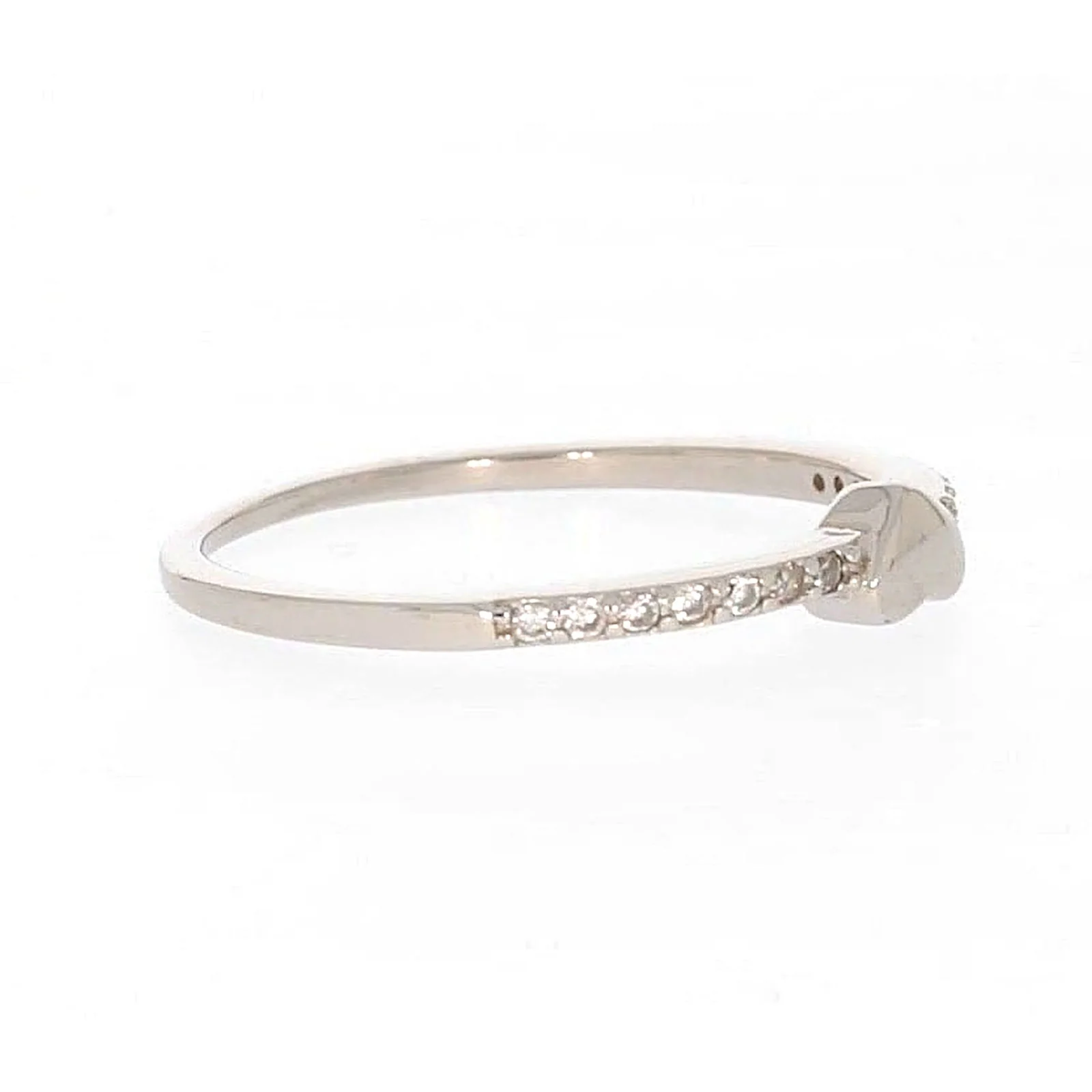 Sterling Silver Cubic Zirconia and Heart Stacker Ring - Image 63