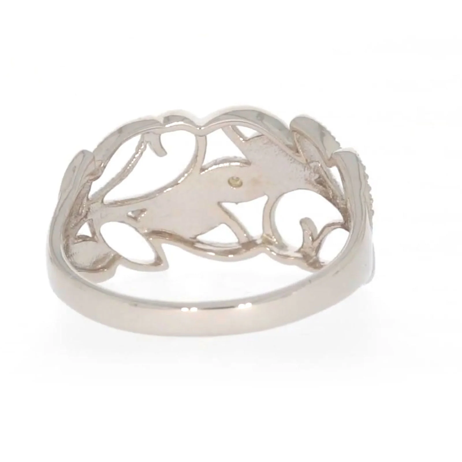 Sterling Silver Diamond Set Leaf Ring - Image 40