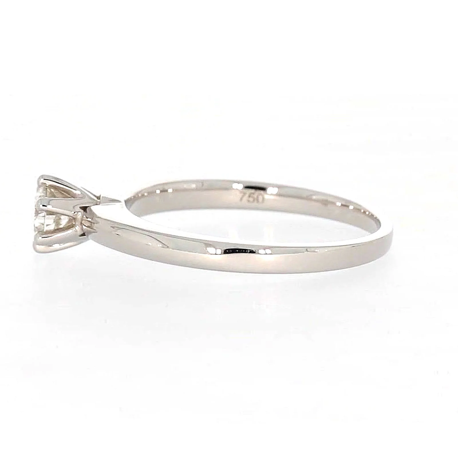 Solitaire 18ct White Gold Round Brilliant Cut with 1/3 CARAT of Diamonds Ring - Image 20