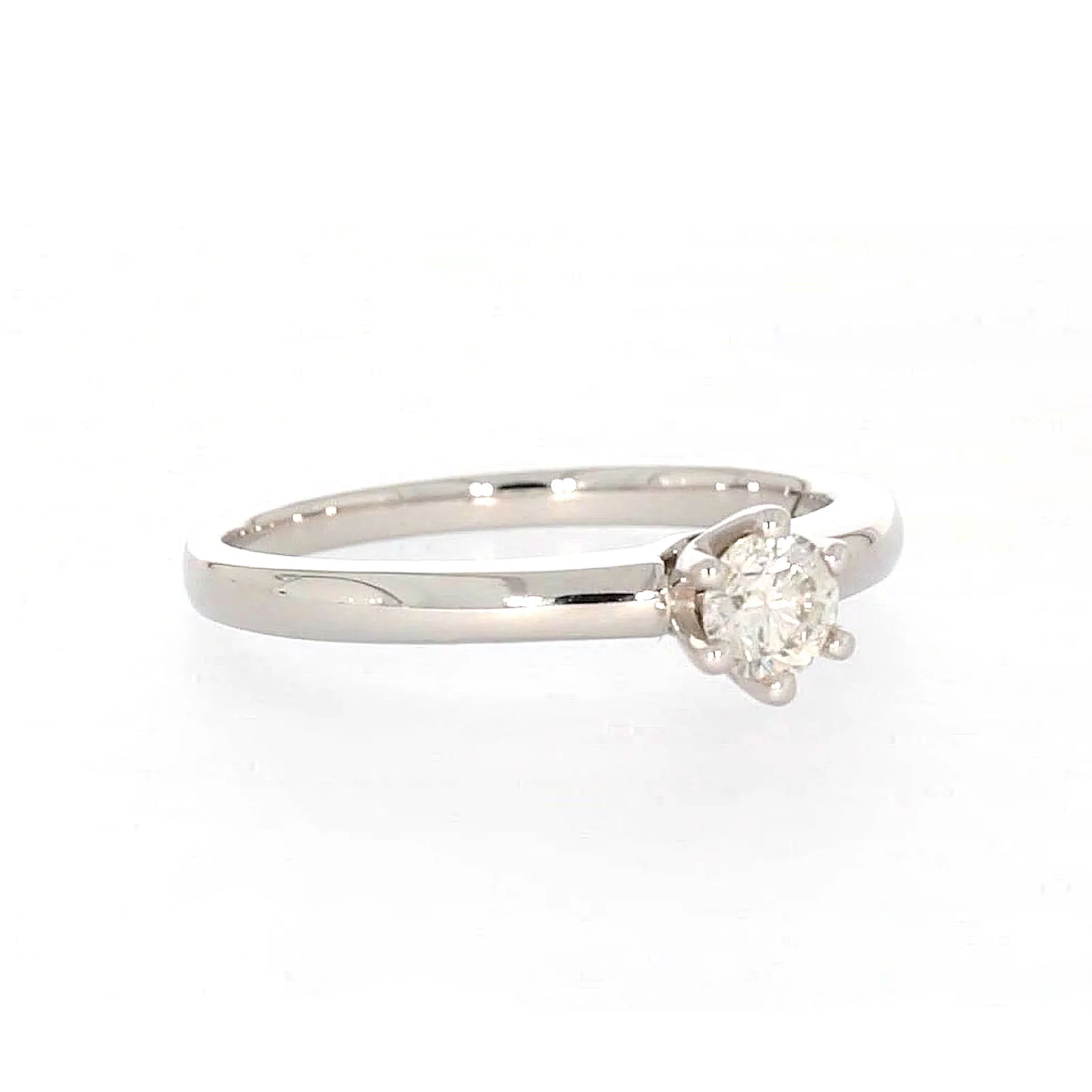 Solitaire 18ct White Gold Round Brilliant Cut with 1/3 CARAT of Diamonds Ring - Image 70