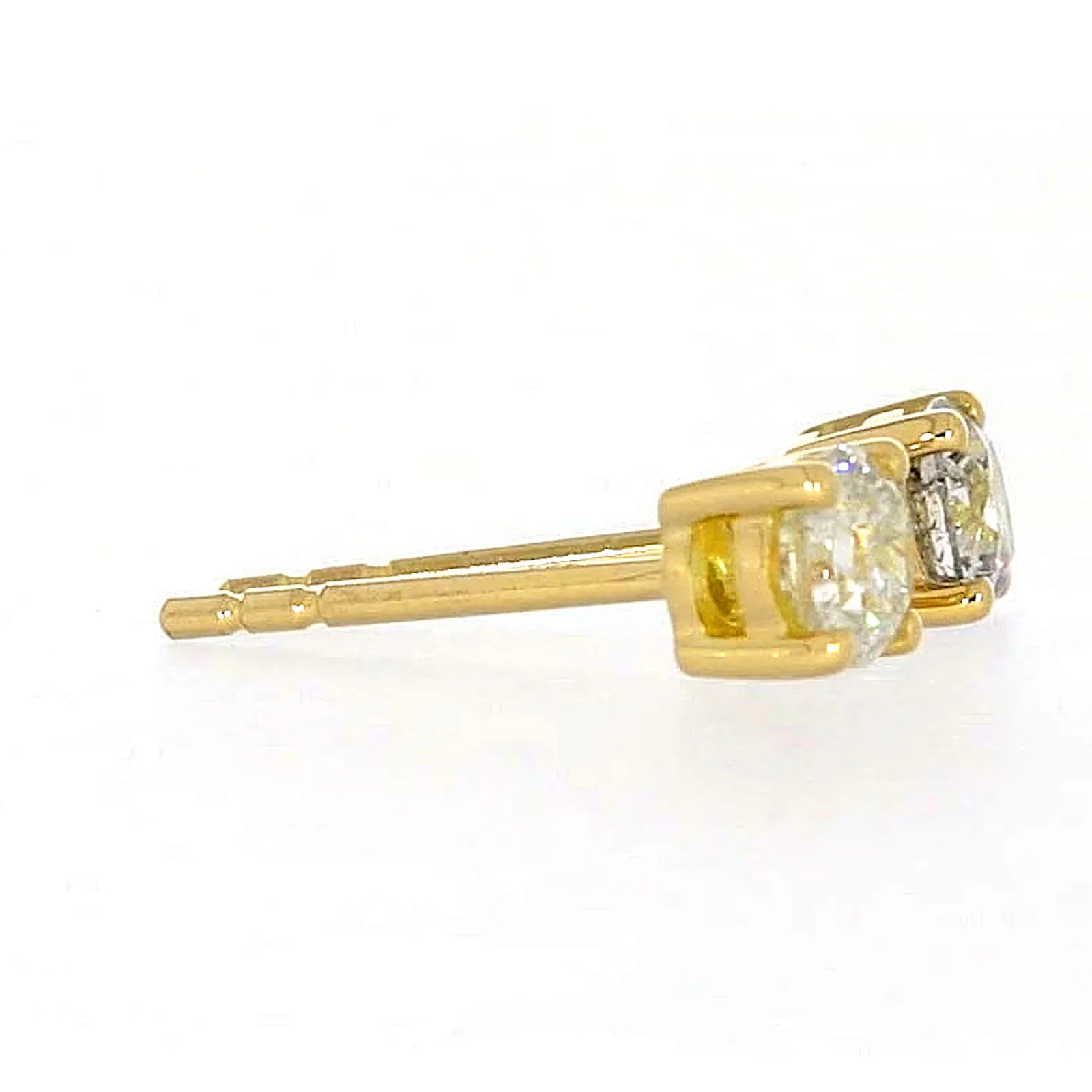 Solitaire 18ct Yellow Gold Round Brilliant Cut with 1/2 CARAT tw of Diamonds Stud Earrings - Image 60