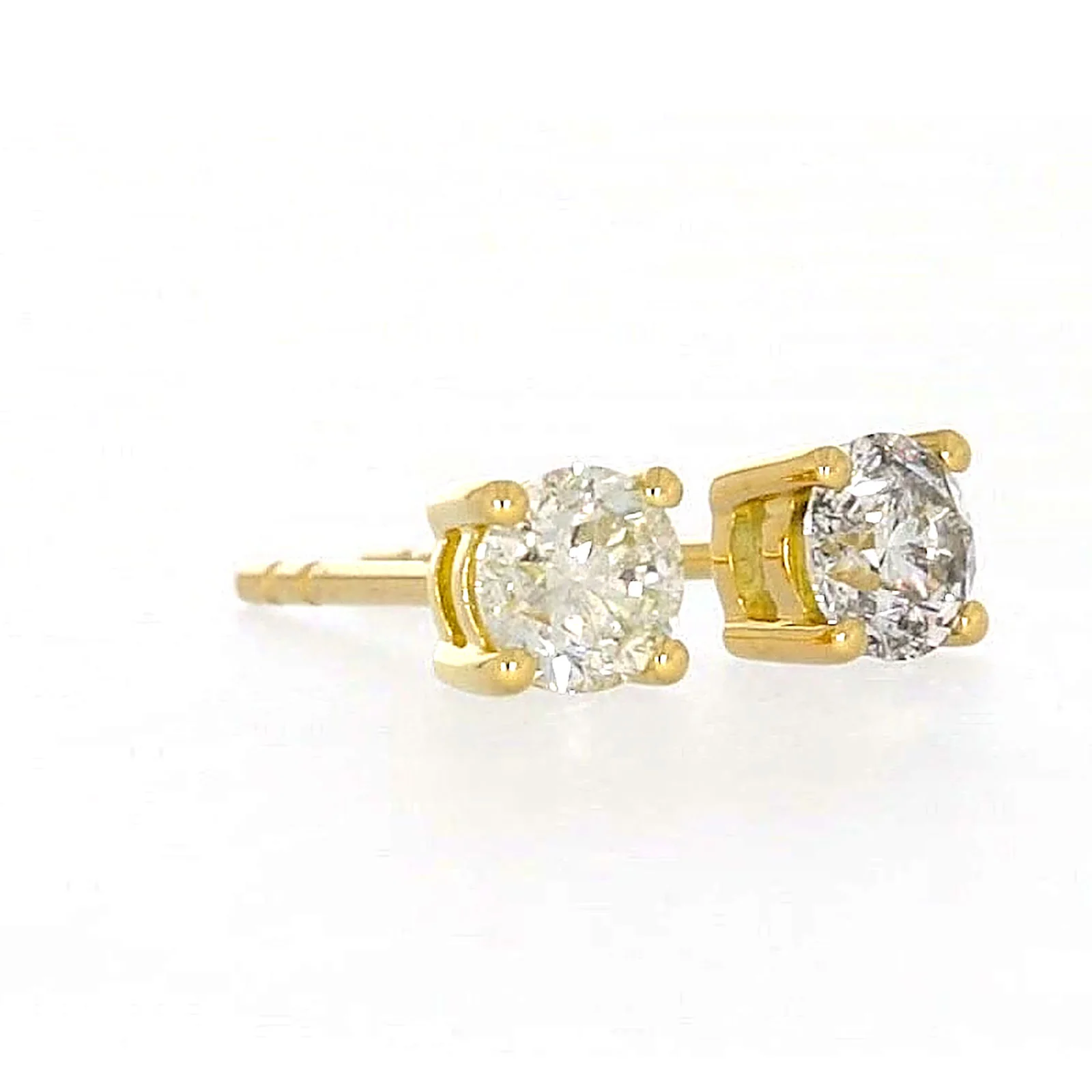Solitaire 18ct Yellow Gold Round Brilliant Cut with 1/2 CARAT tw of Diamonds Stud Earrings - Image 68