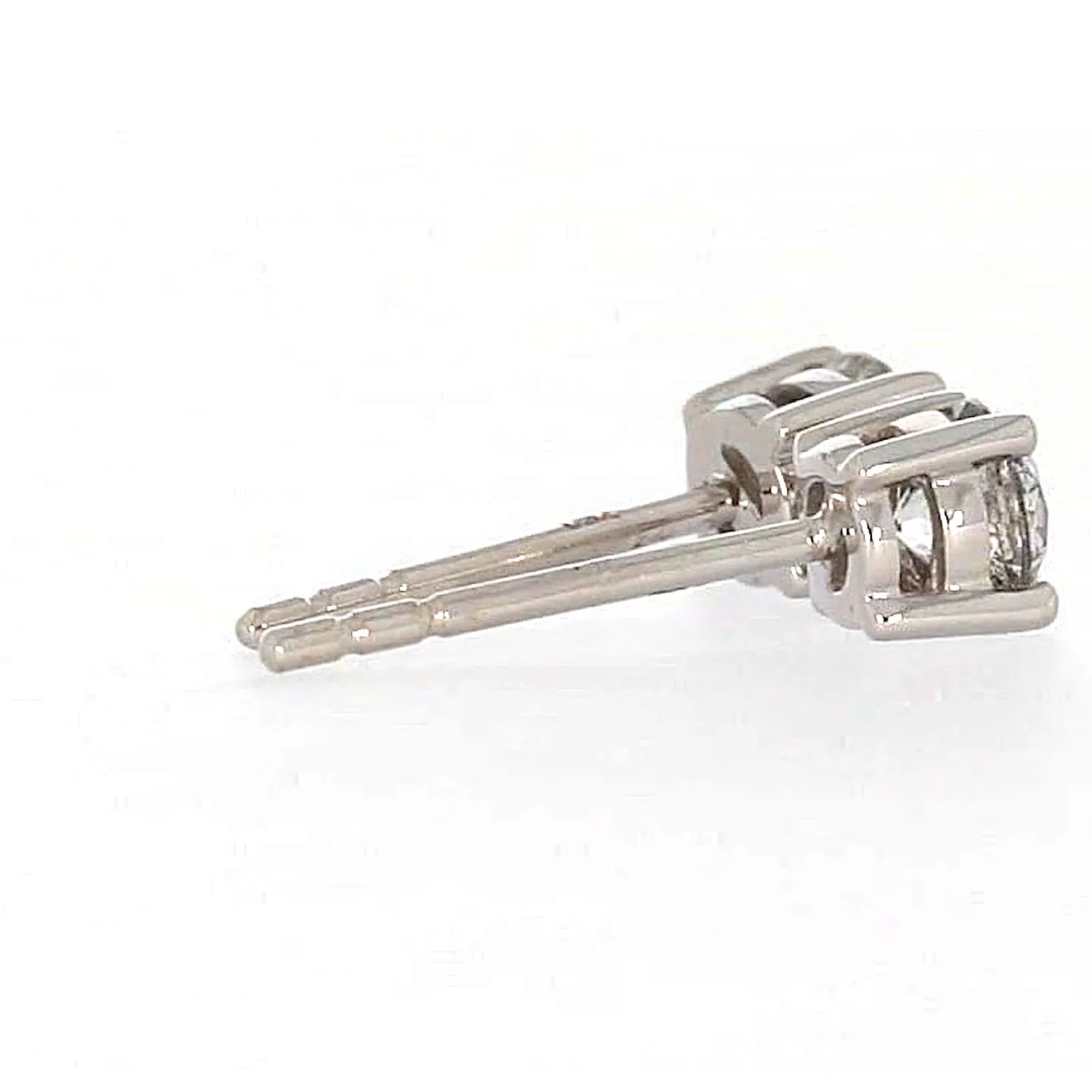 Solitaire 18ct White Gold Round Brilliant Cut with 1/2 Carat tw of Diamonds Studs - Image 51