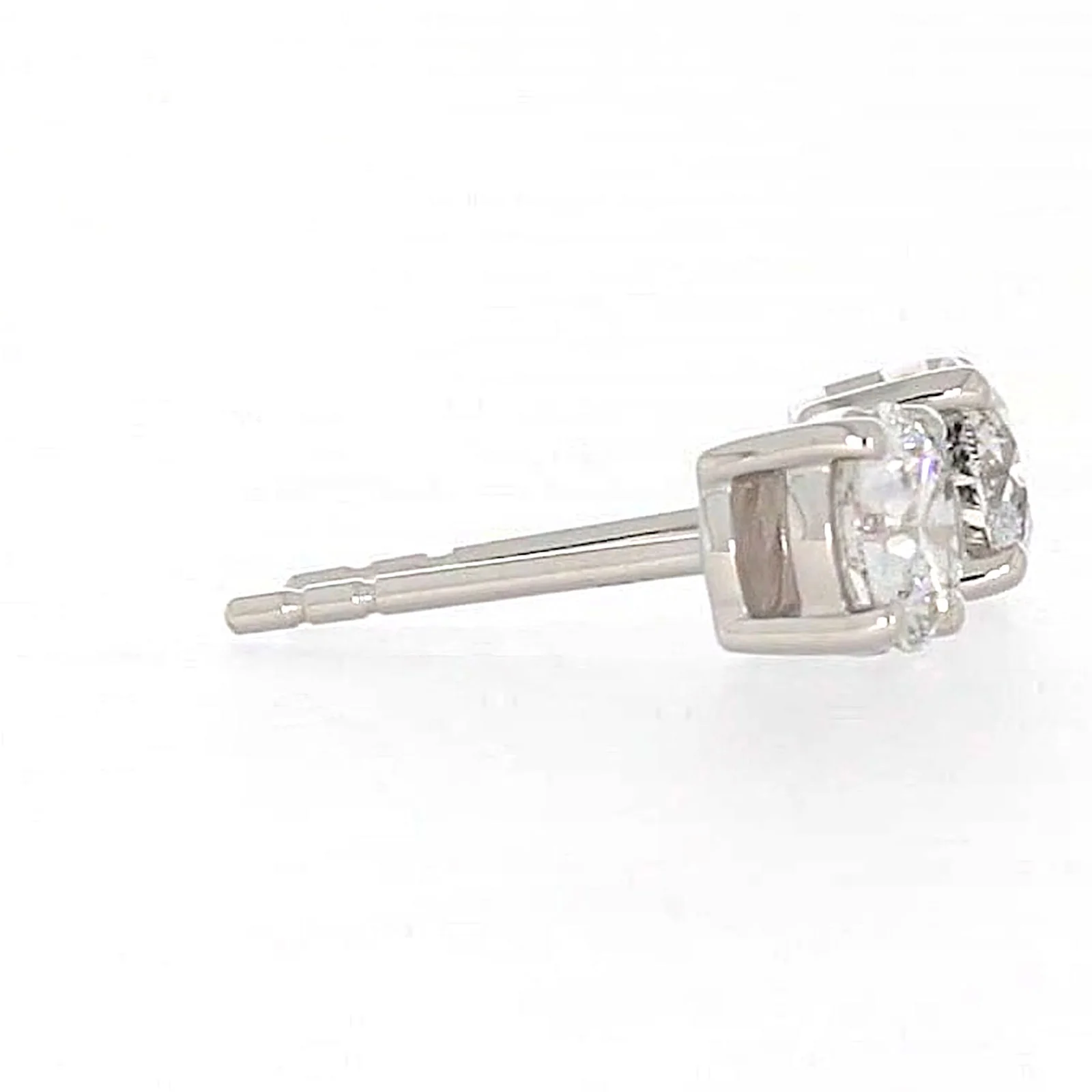 Solitaire 18ct White Gold Round Brilliant Cut with 1 CARAT tw of Diamonds Stud Earrings - Image 58