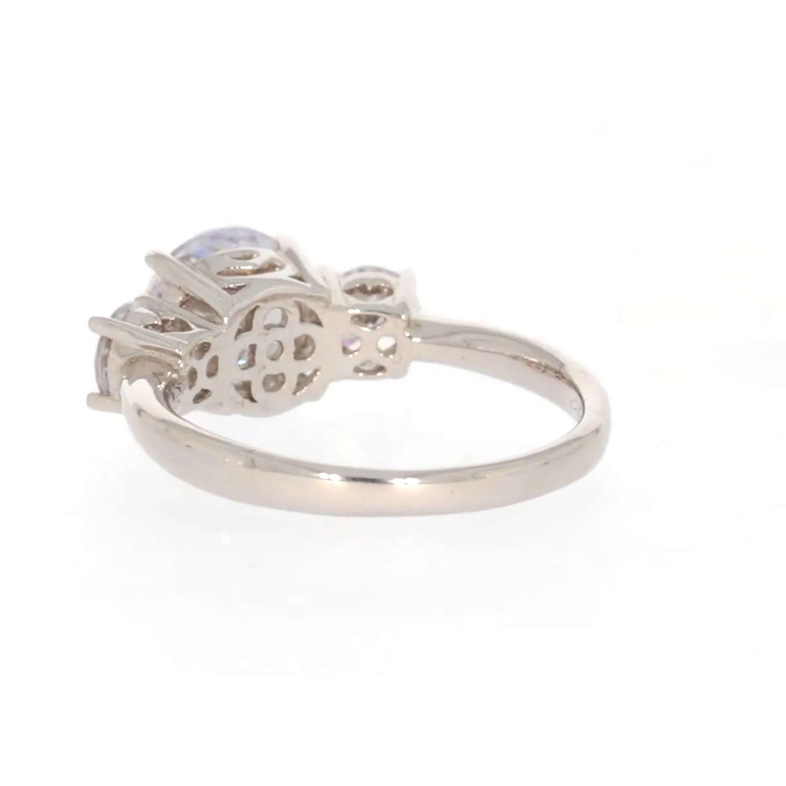 Sterling Silver Cubic Zirconia Trilogy Ring - Image 32