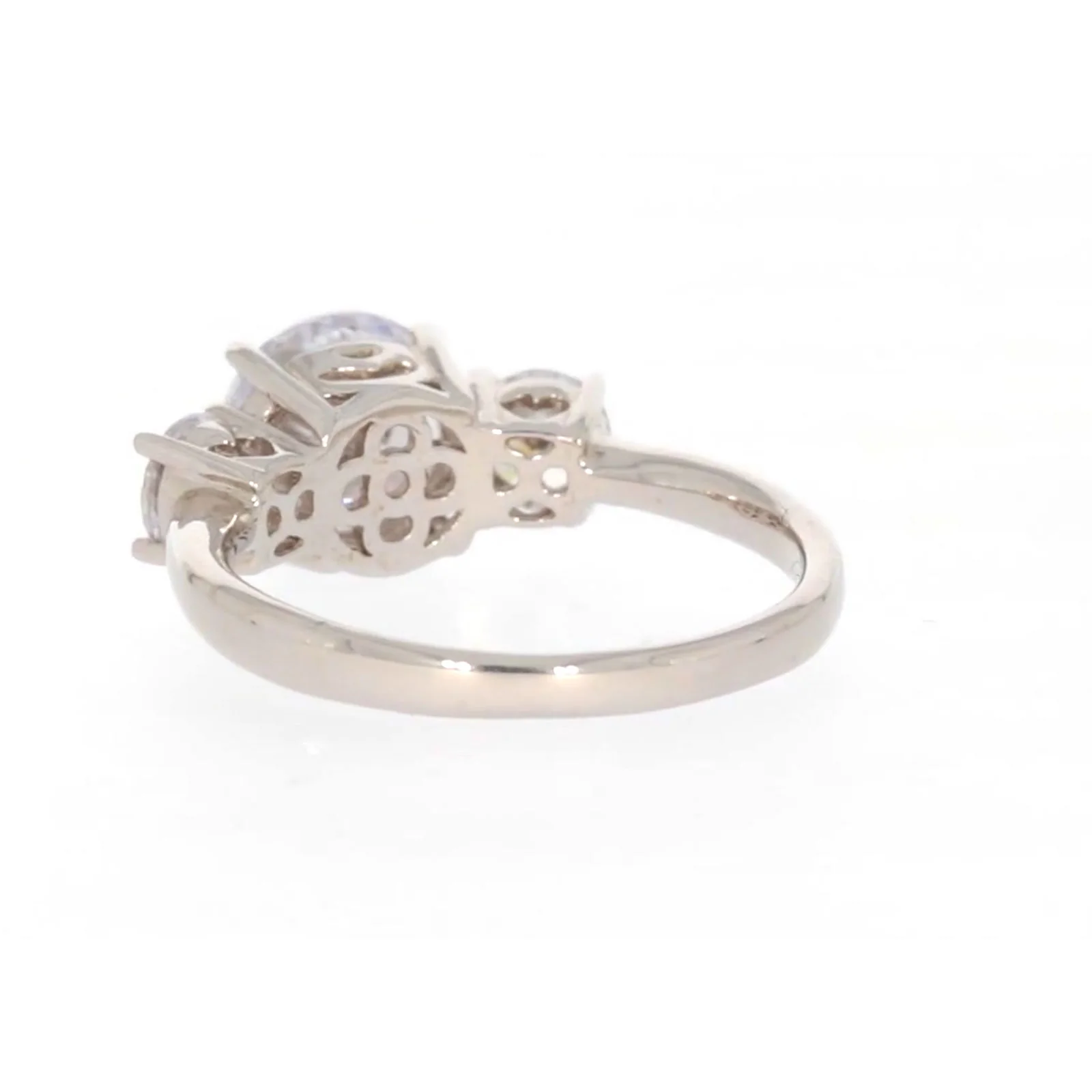 Sterling Silver Cubic Zirconia Trilogy Ring - Image 33