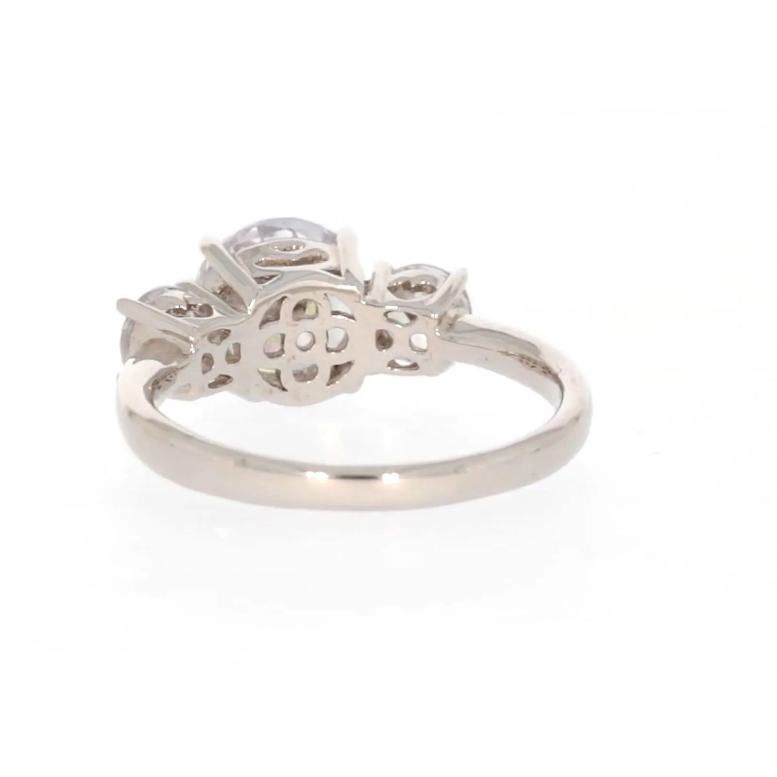 Sterling Silver Cubic Zirconia Trilogy Ring - Image 35