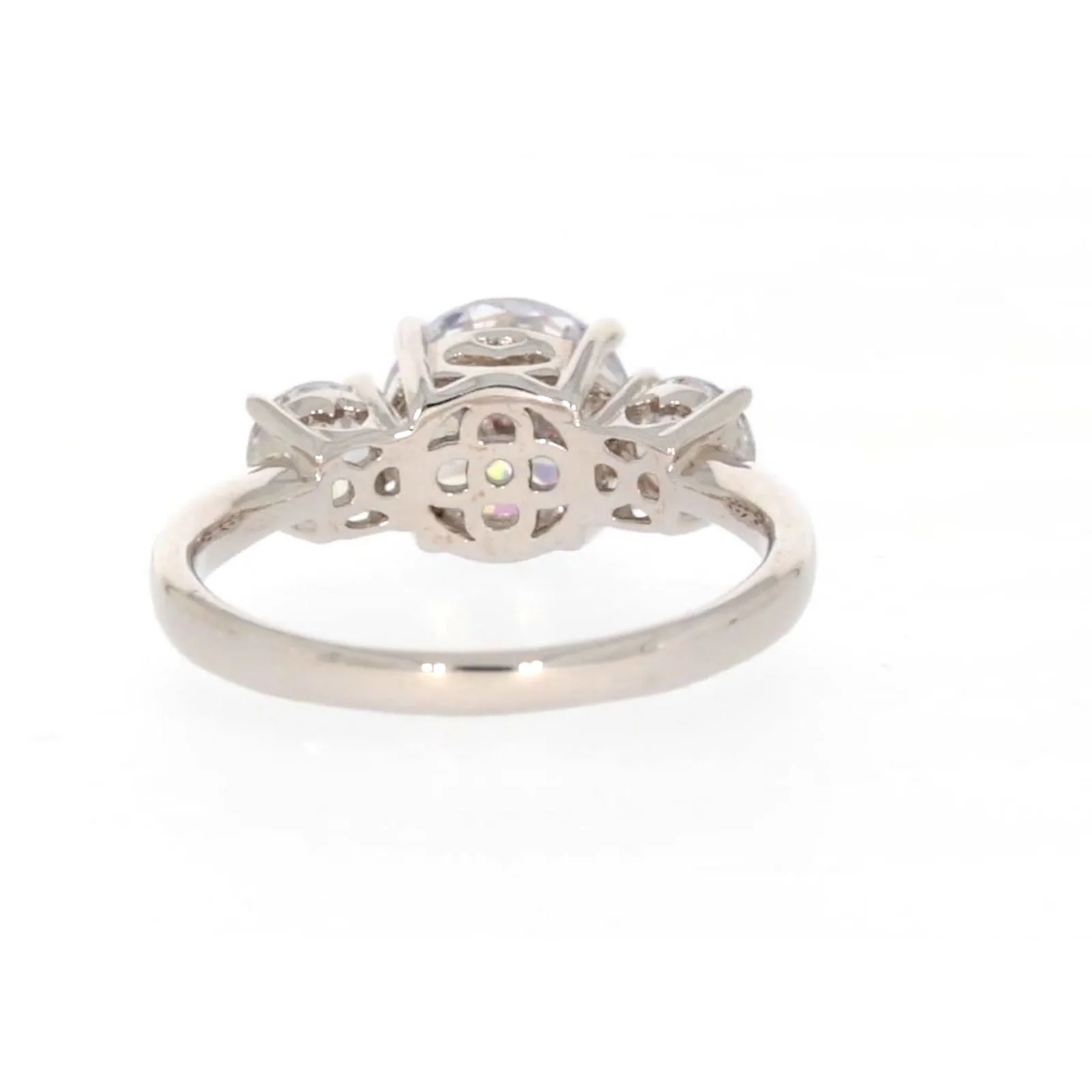 Sterling Silver Cubic Zirconia Trilogy Ring - Image 39