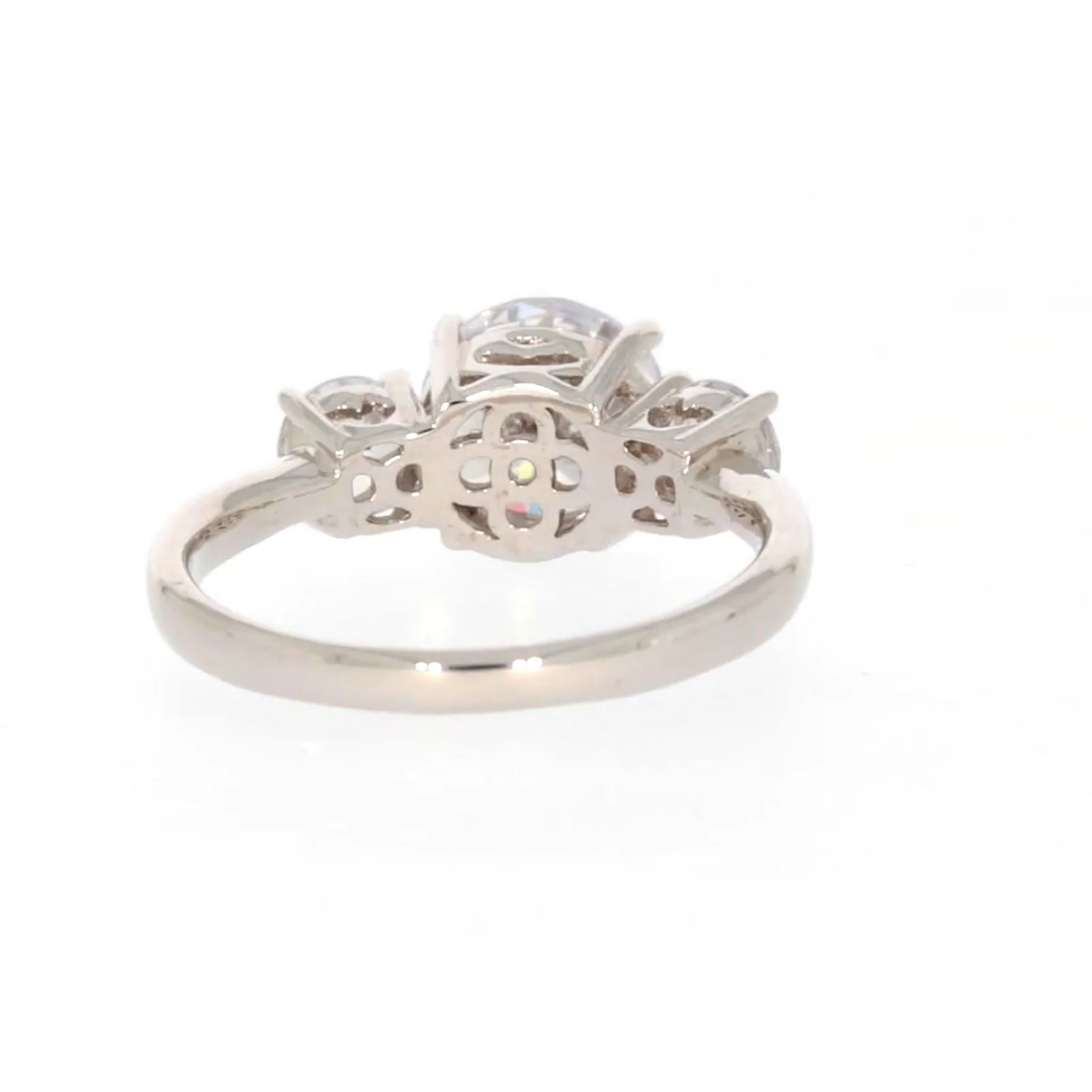Sterling Silver Cubic Zirconia Trilogy Ring - Image 40