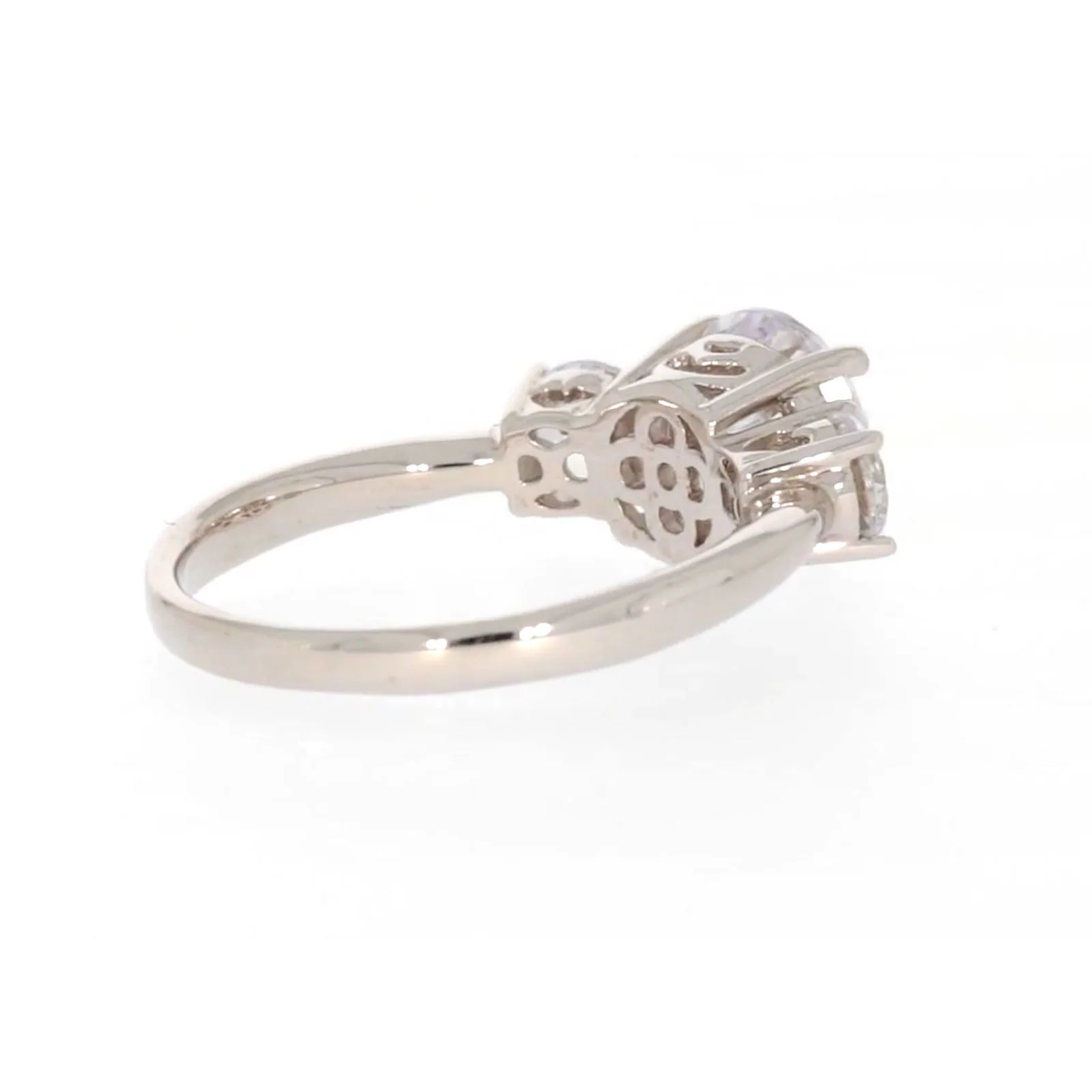 Sterling Silver Cubic Zirconia Trilogy Ring - Image 48