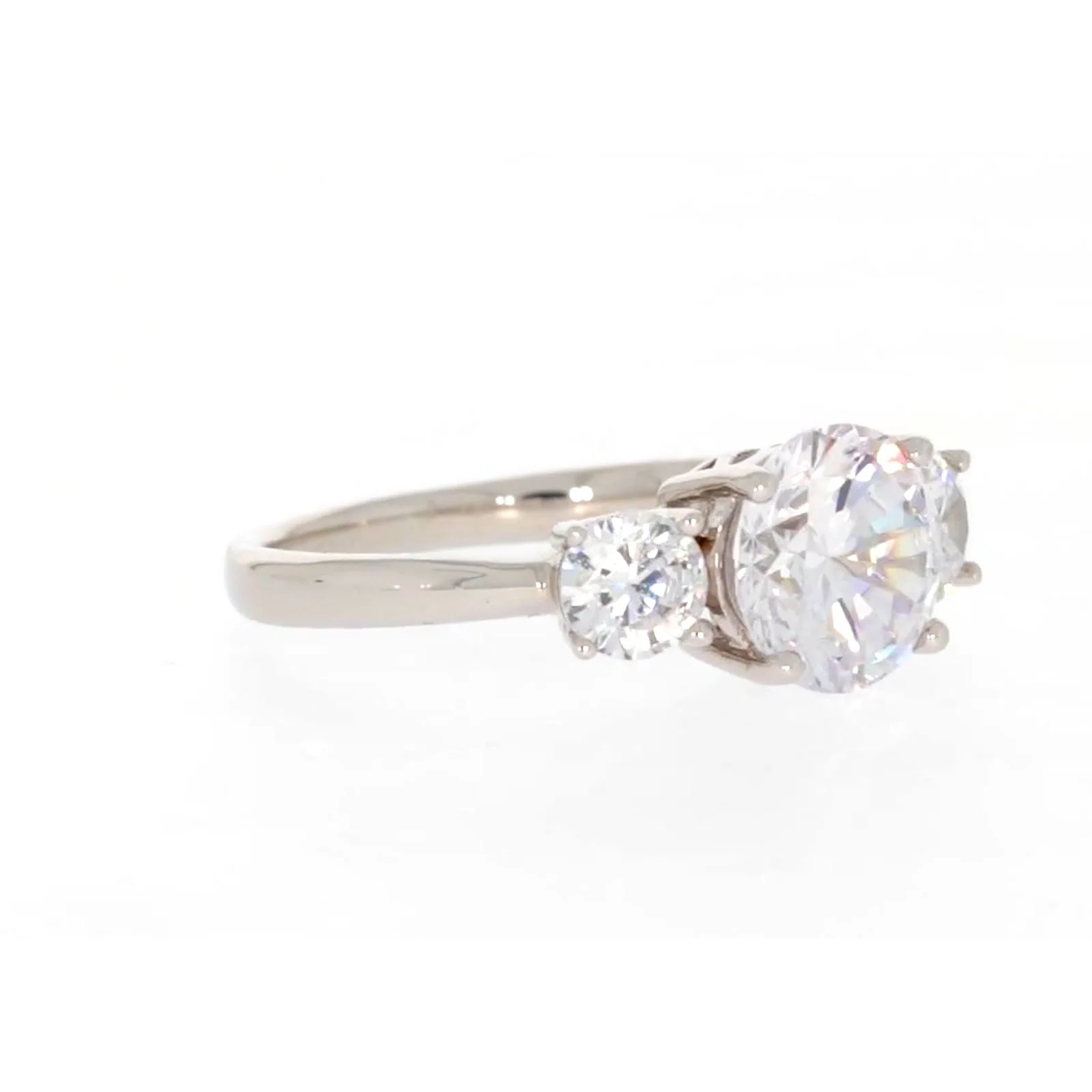 Sterling Silver Cubic Zirconia Trilogy Ring - Image 67