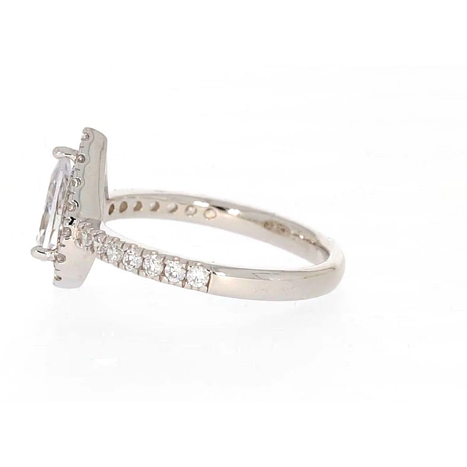 Sterling Silver Cubic Zirconia Pear Ring - Image 21