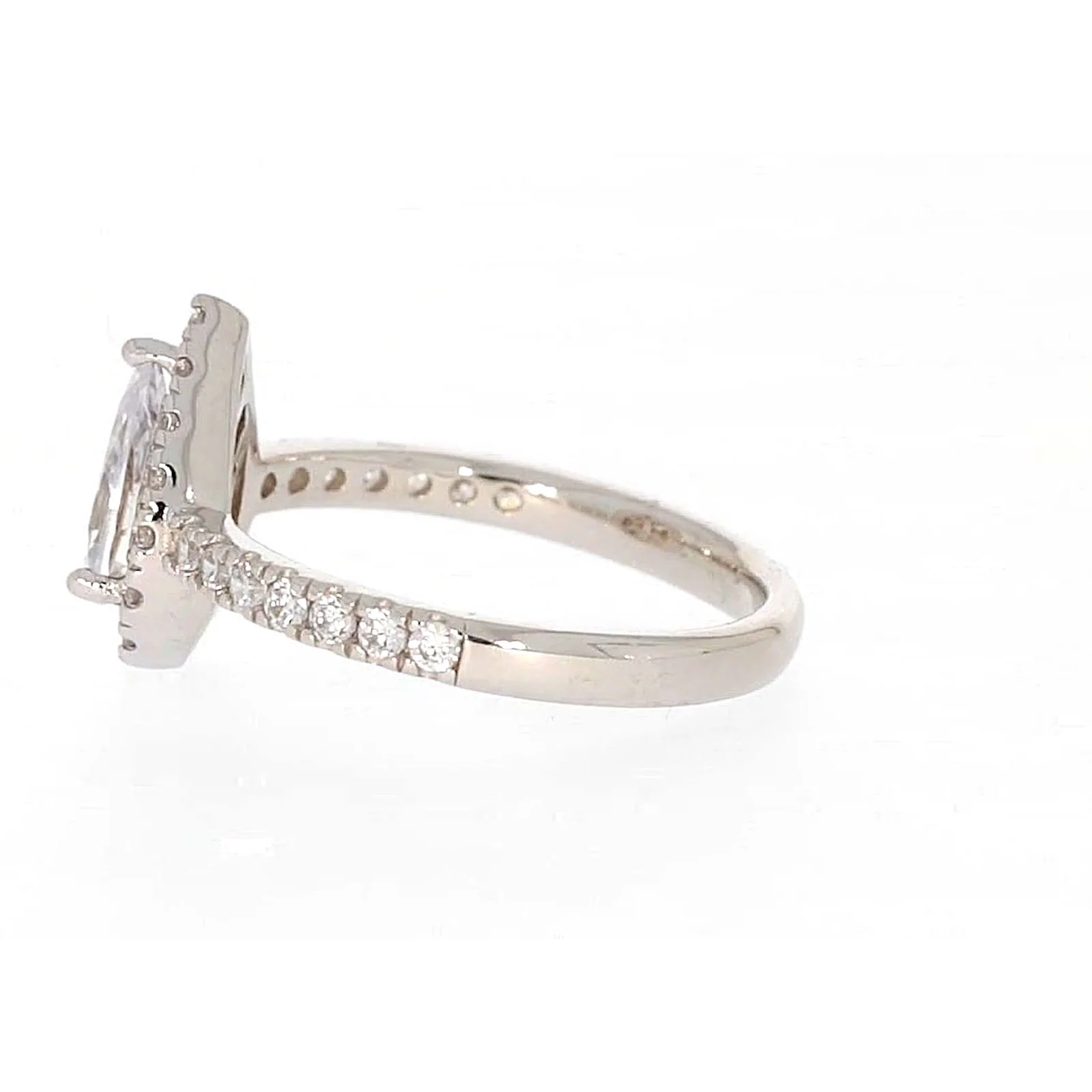 Sterling Silver Cubic Zirconia Pear Ring - Image 22