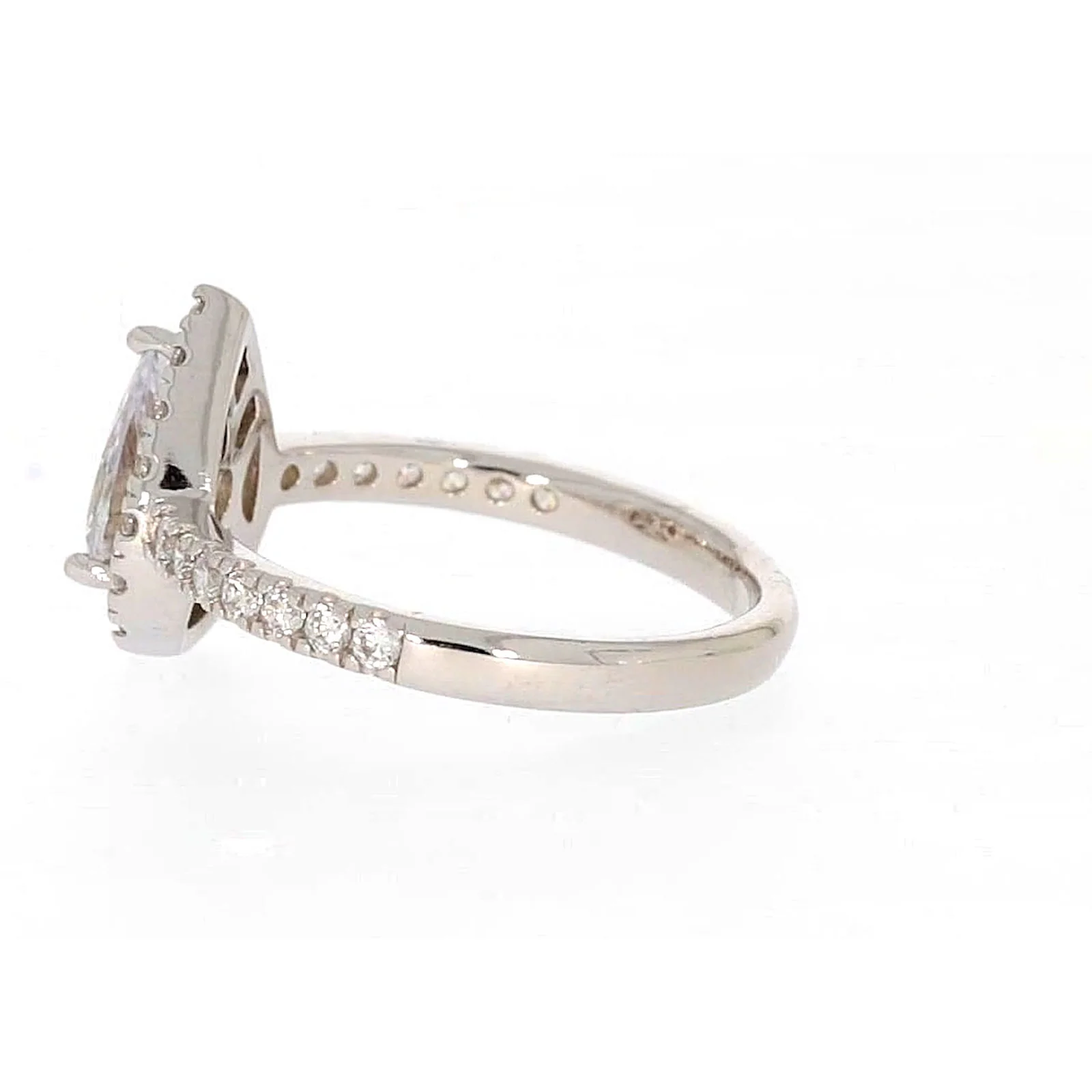 Sterling Silver Cubic Zirconia Pear Ring - Image 24