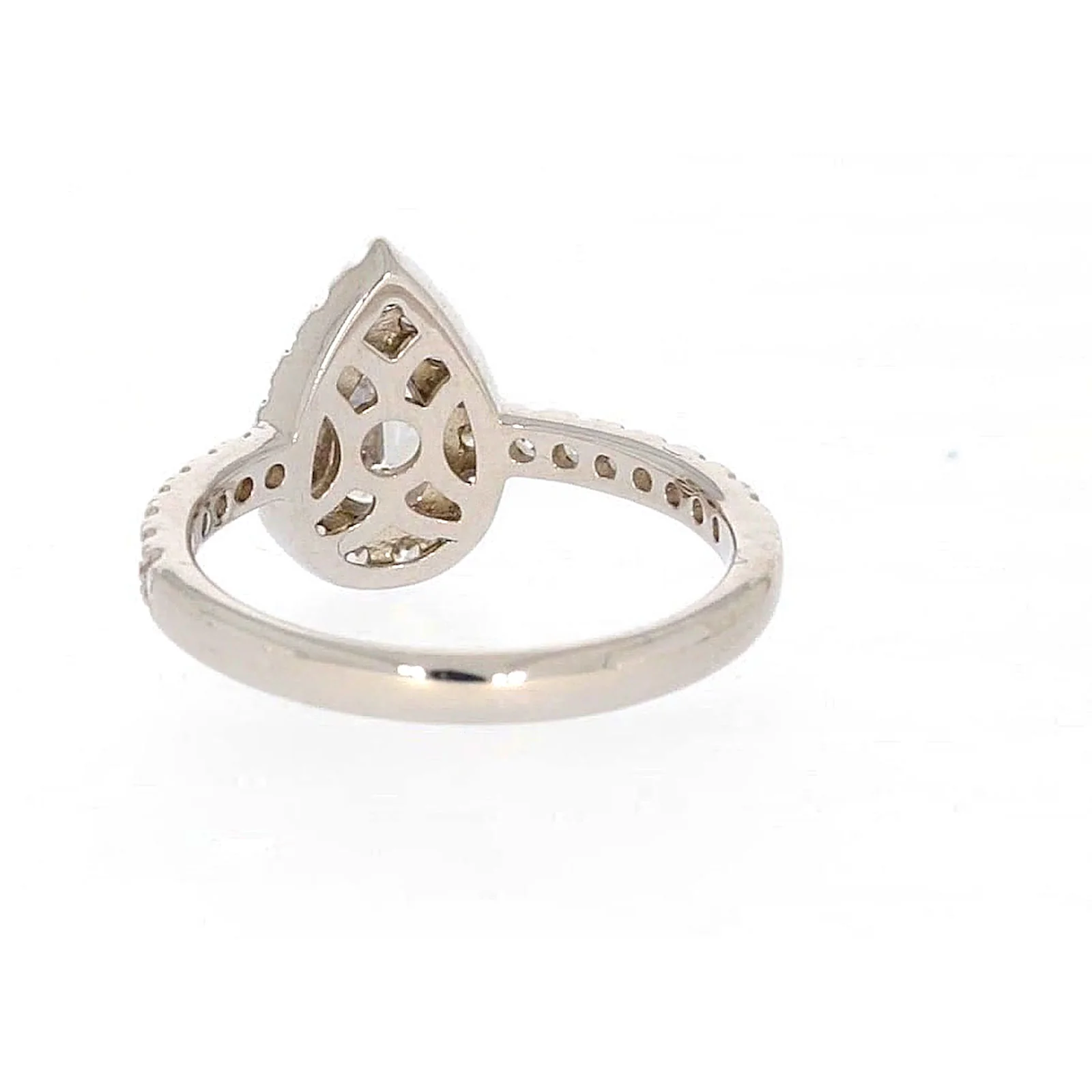 Sterling Silver Cubic Zirconia Pear Ring - Image 36