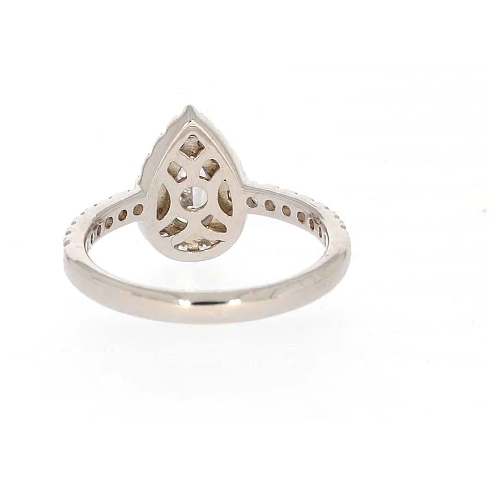 Sterling Silver Cubic Zirconia Pear Ring - Image 38