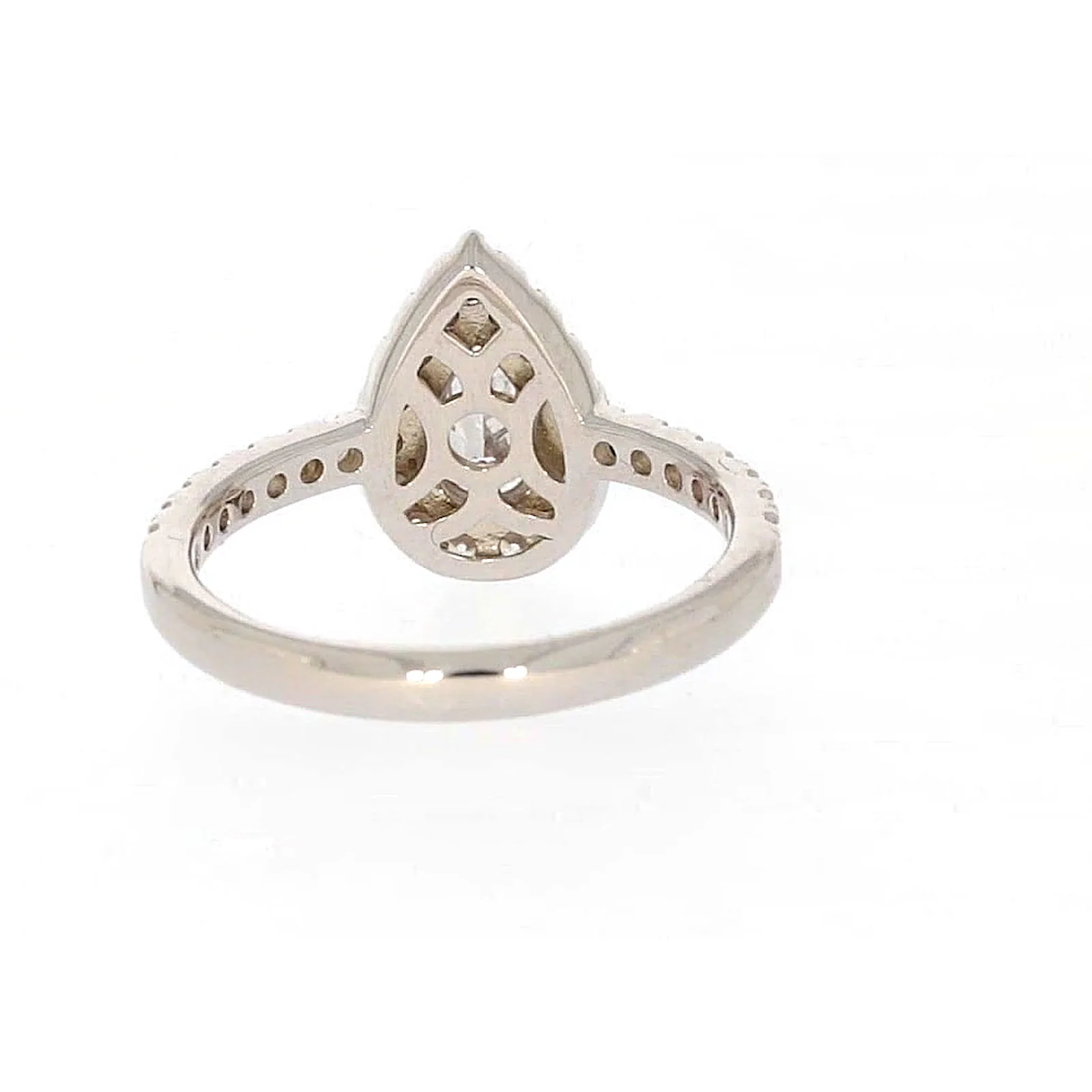 Sterling Silver Cubic Zirconia Pear Ring - Image 40