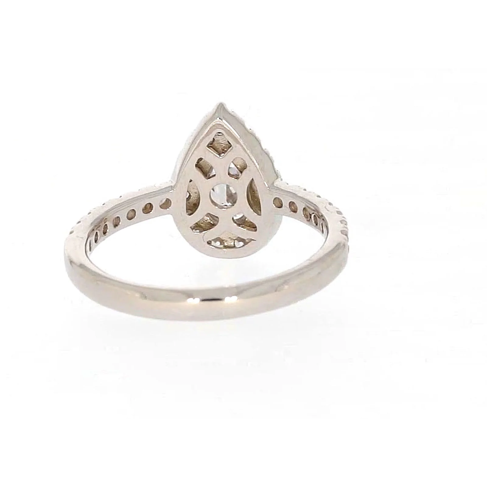 Sterling Silver Cubic Zirconia Pear Ring - Image 41