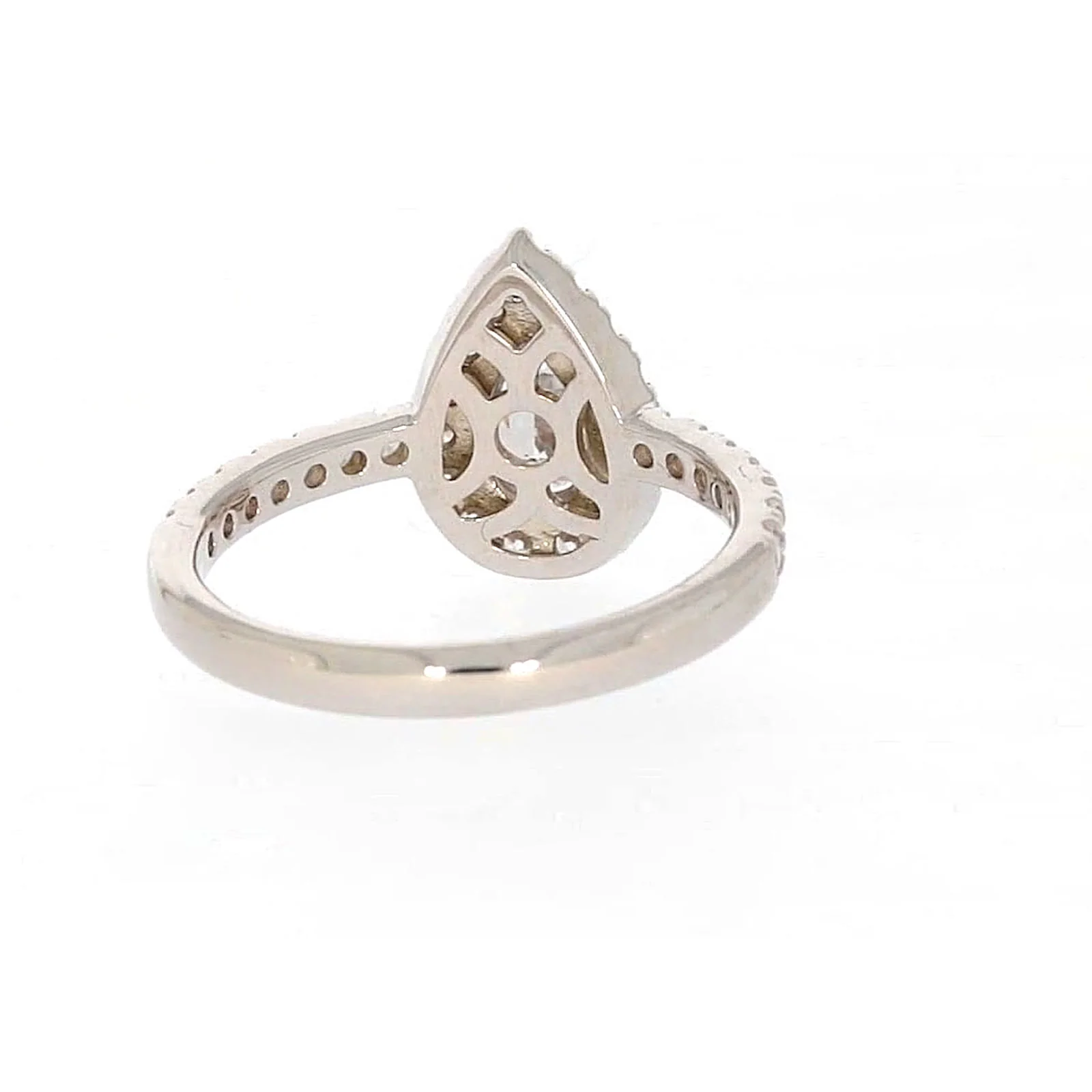 Sterling Silver Cubic Zirconia Pear Ring - Image 42