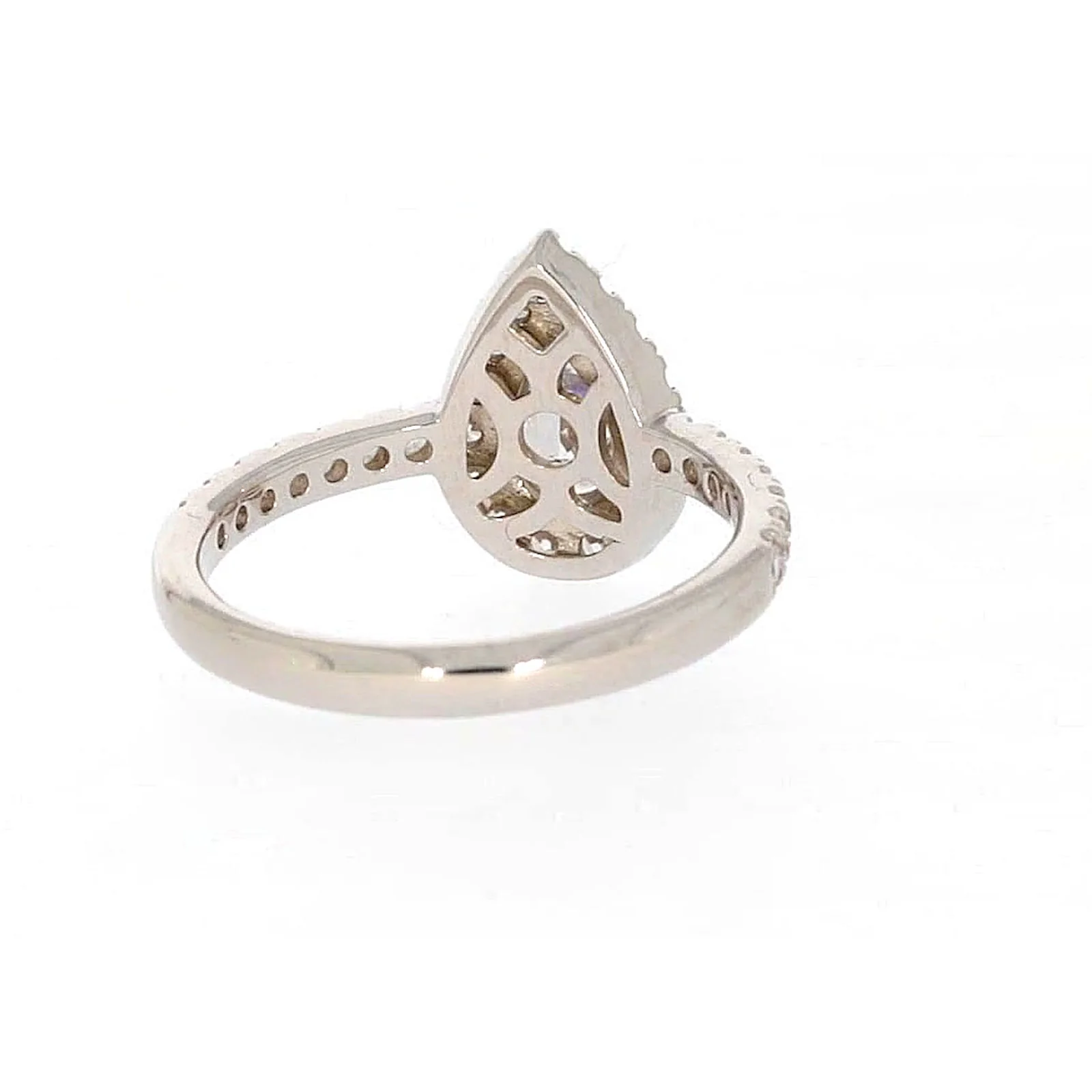 Sterling Silver Cubic Zirconia Pear Ring - Image 43