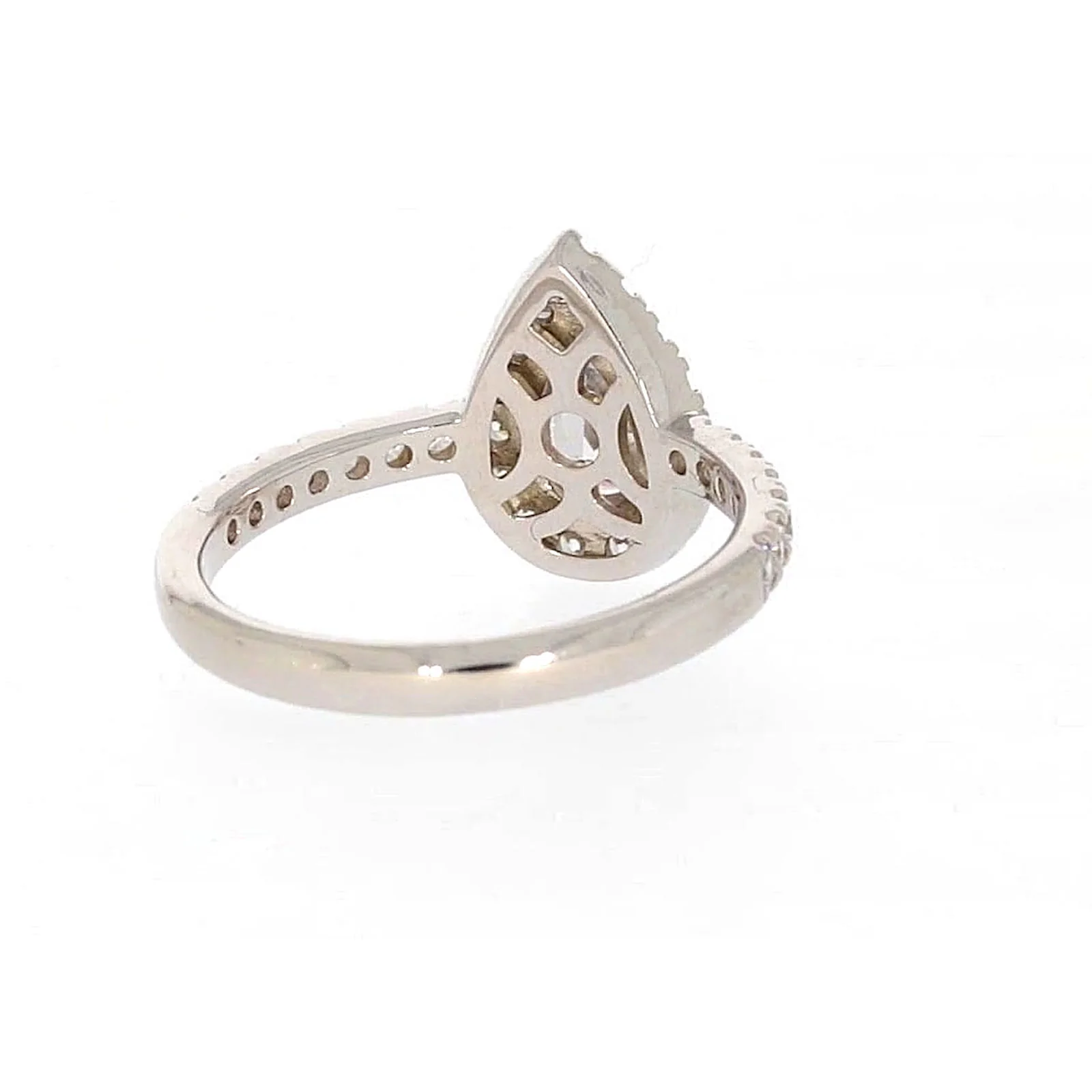 Sterling Silver Cubic Zirconia Pear Ring - Image 44