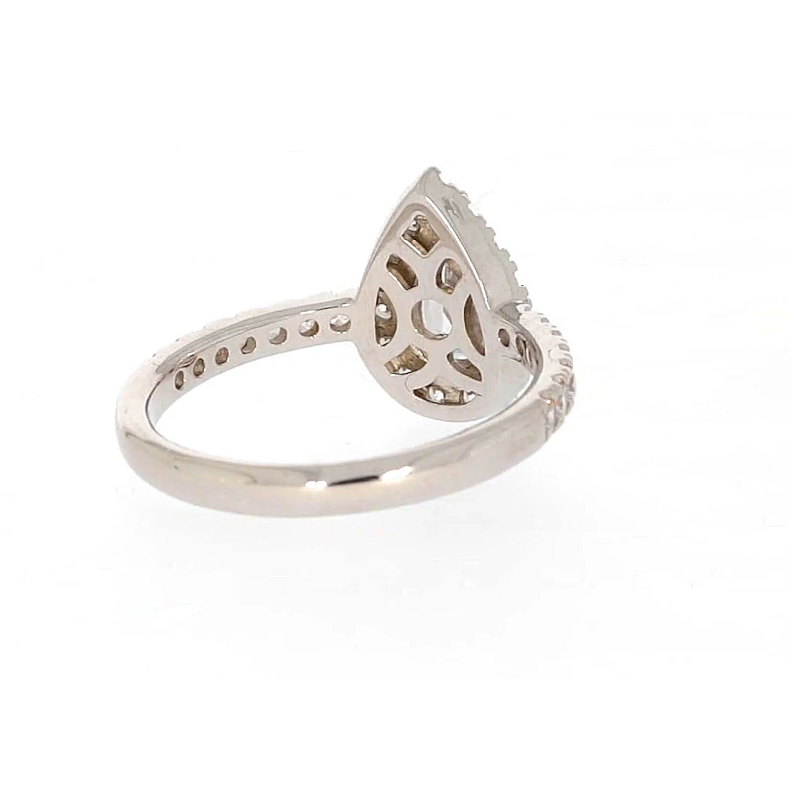 Sterling Silver Cubic Zirconia Pear Ring - Image 45