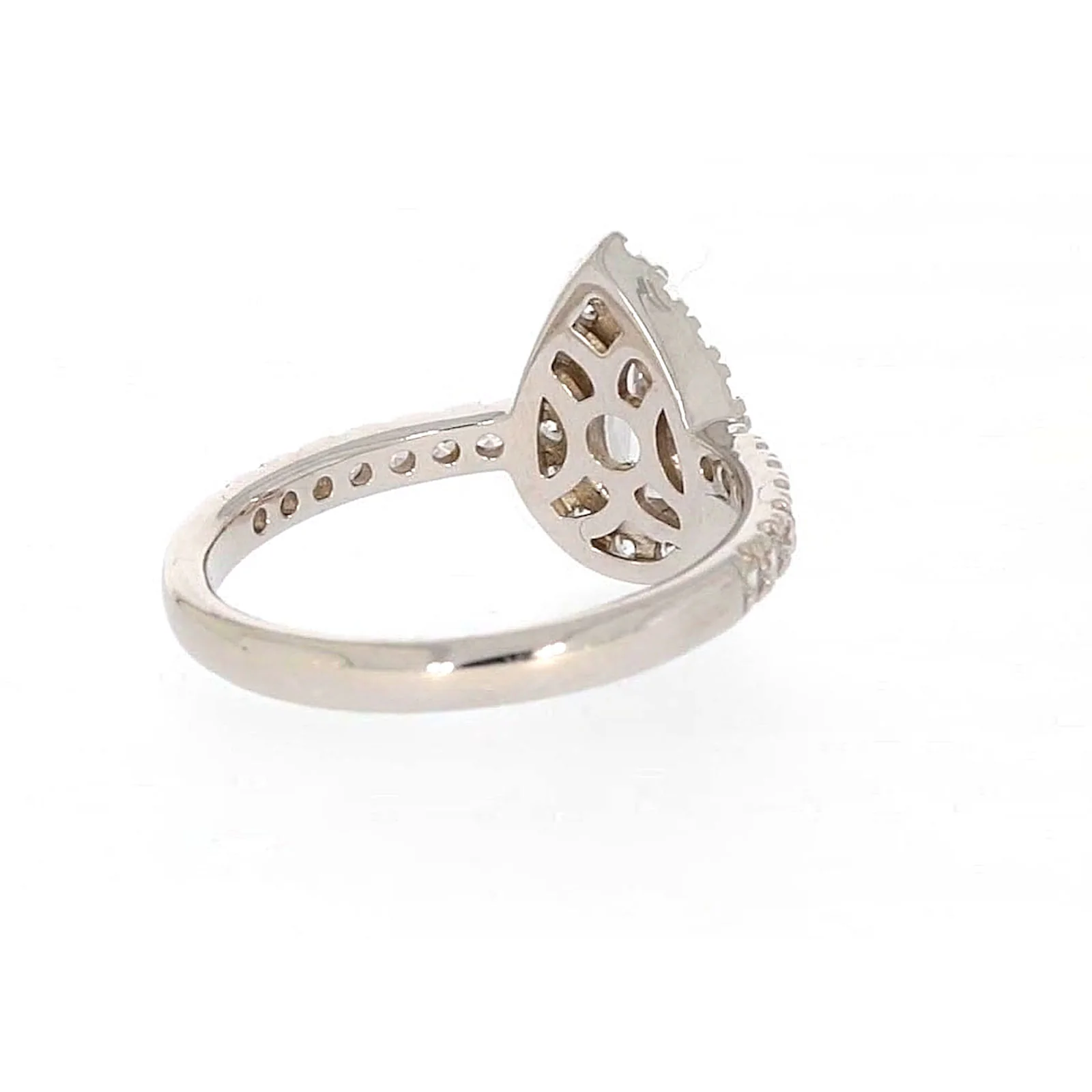 Sterling Silver Cubic Zirconia Pear Ring - Image 46