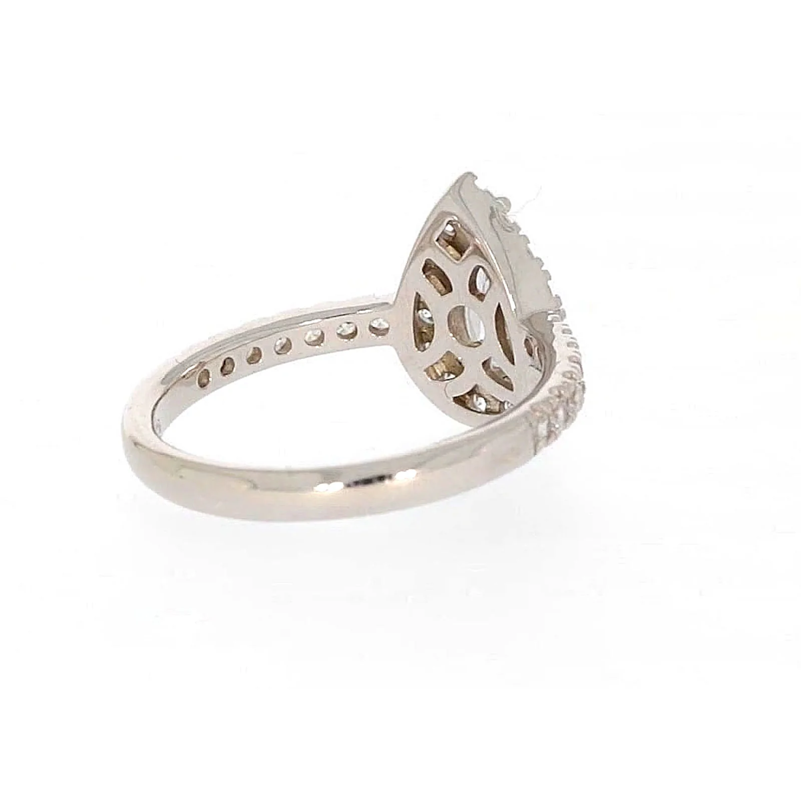 Sterling Silver Cubic Zirconia Pear Ring - Image 47