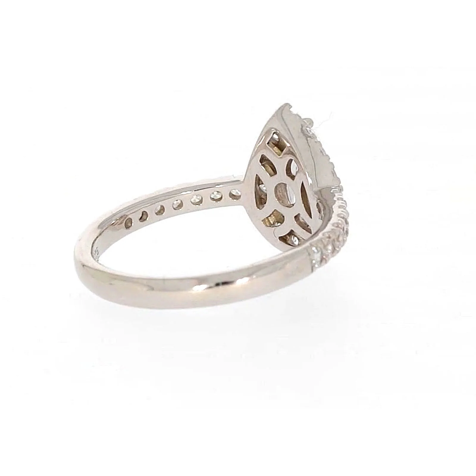 Sterling Silver Cubic Zirconia Pear Ring - Image 48