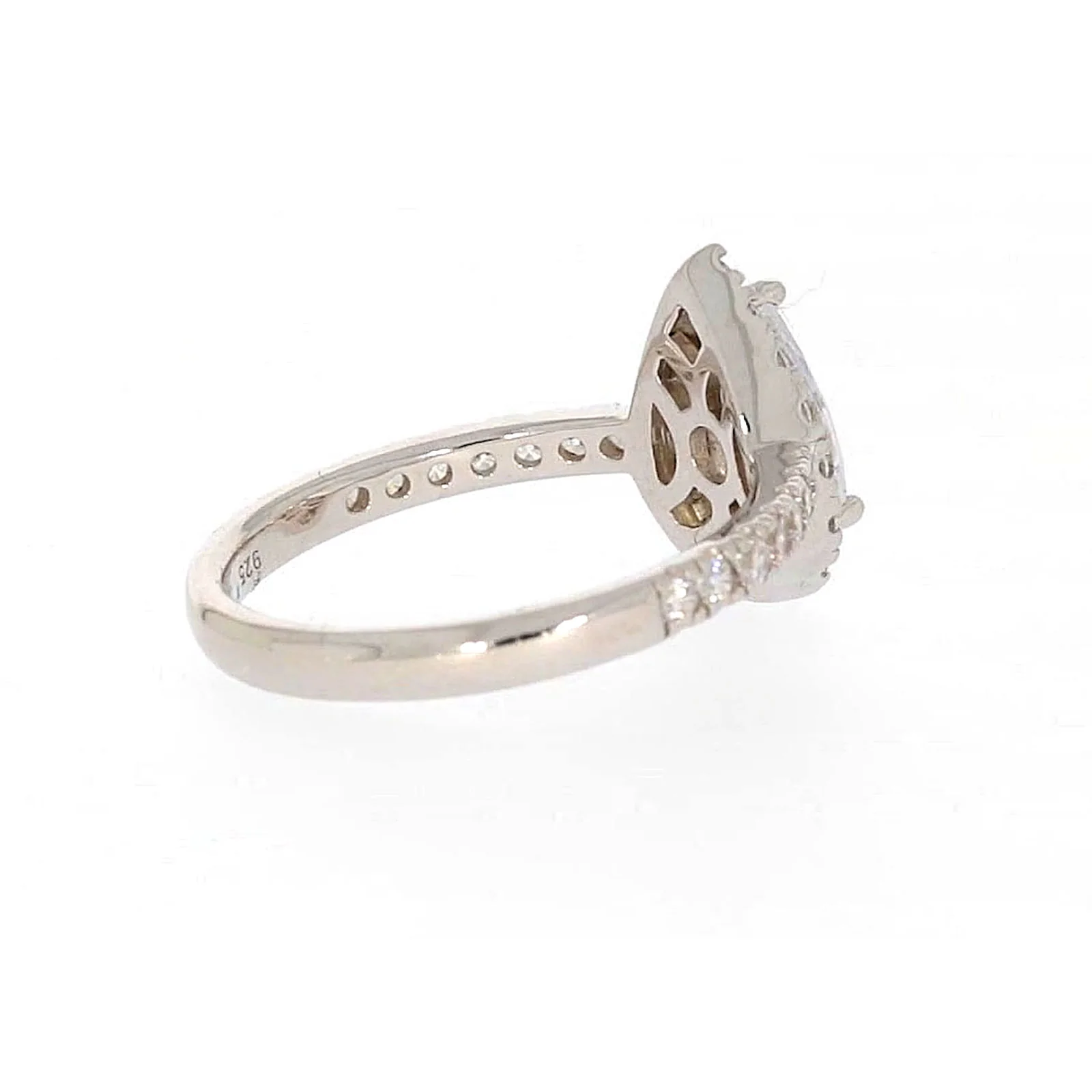 Sterling Silver Cubic Zirconia Pear Ring - Image 51