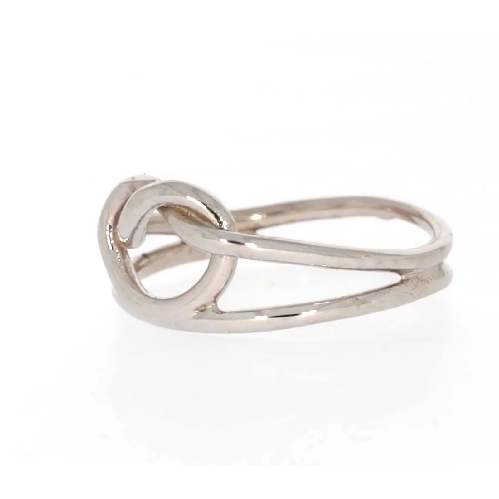 Sterling Silver Knot Heart Ring - Image 10